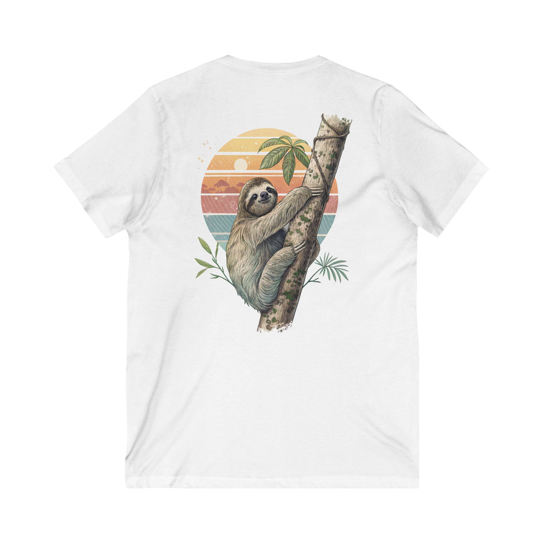 Unisex Sloth V-Neck T-Shirt