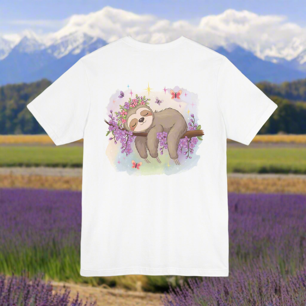 Sloth T-Shirt - Lovable Sloth Sleeping on a Branch
