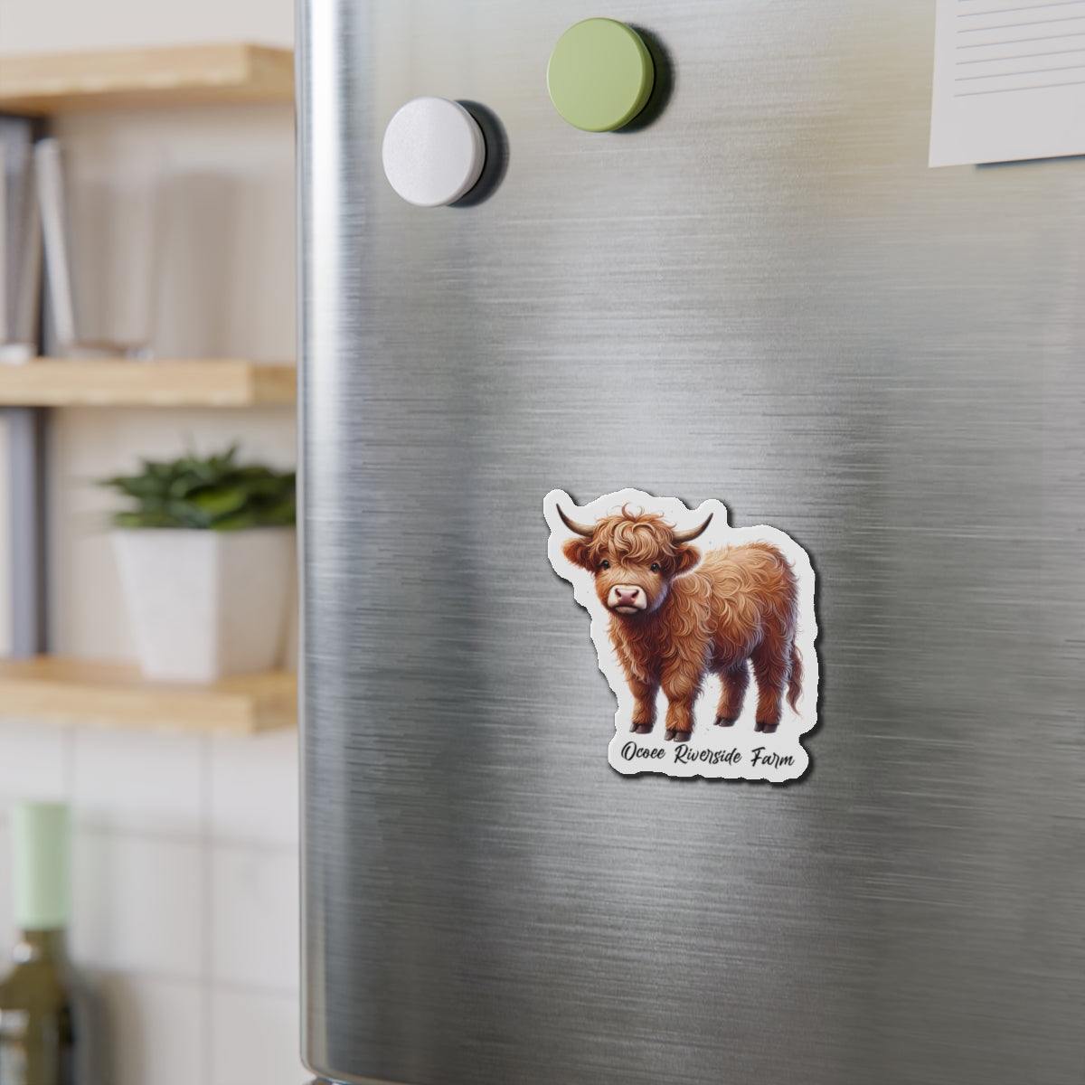 Highland Cow Die-Cut Magnet