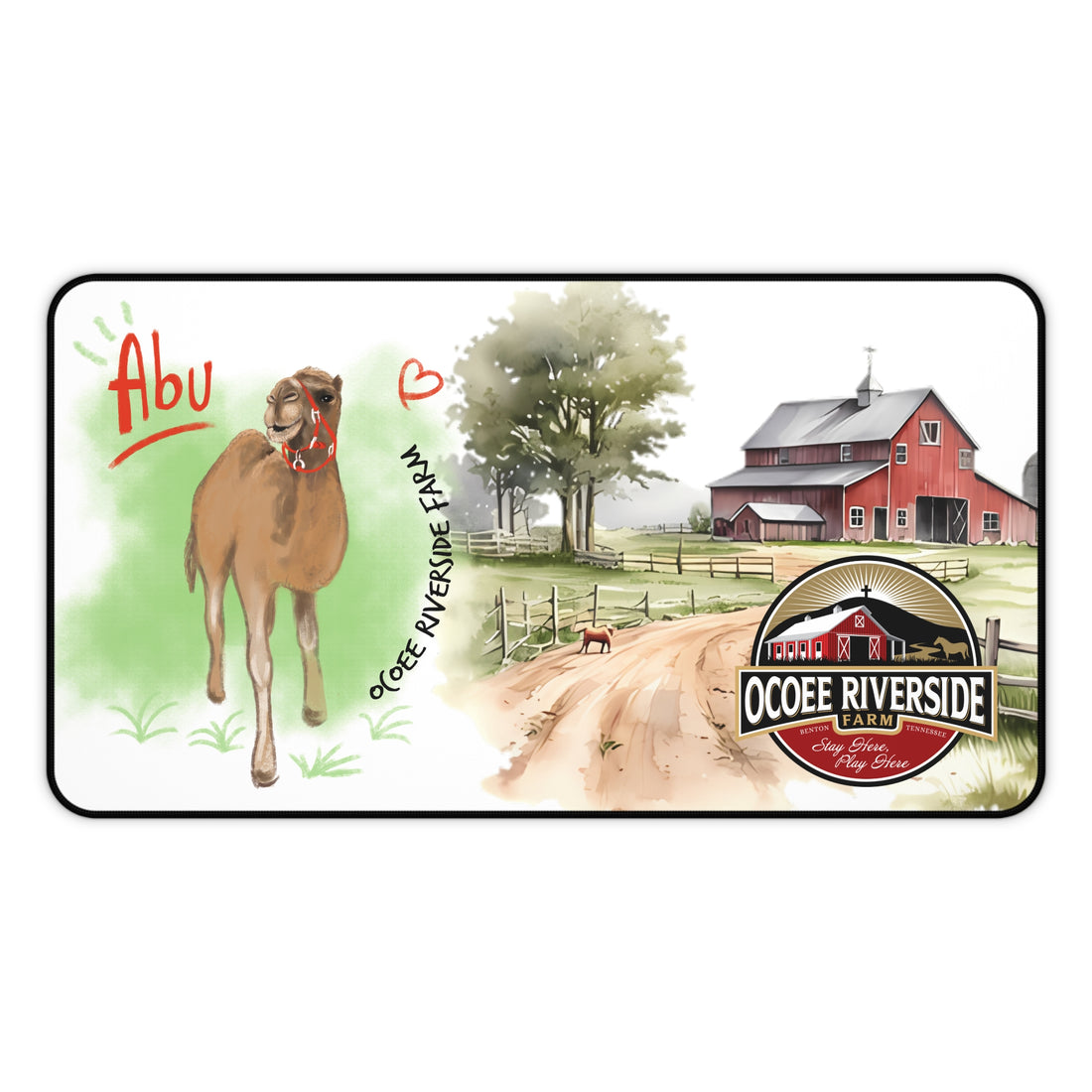 Animal Farm Custom Ocoee Riverside Farm Desk Mat Design