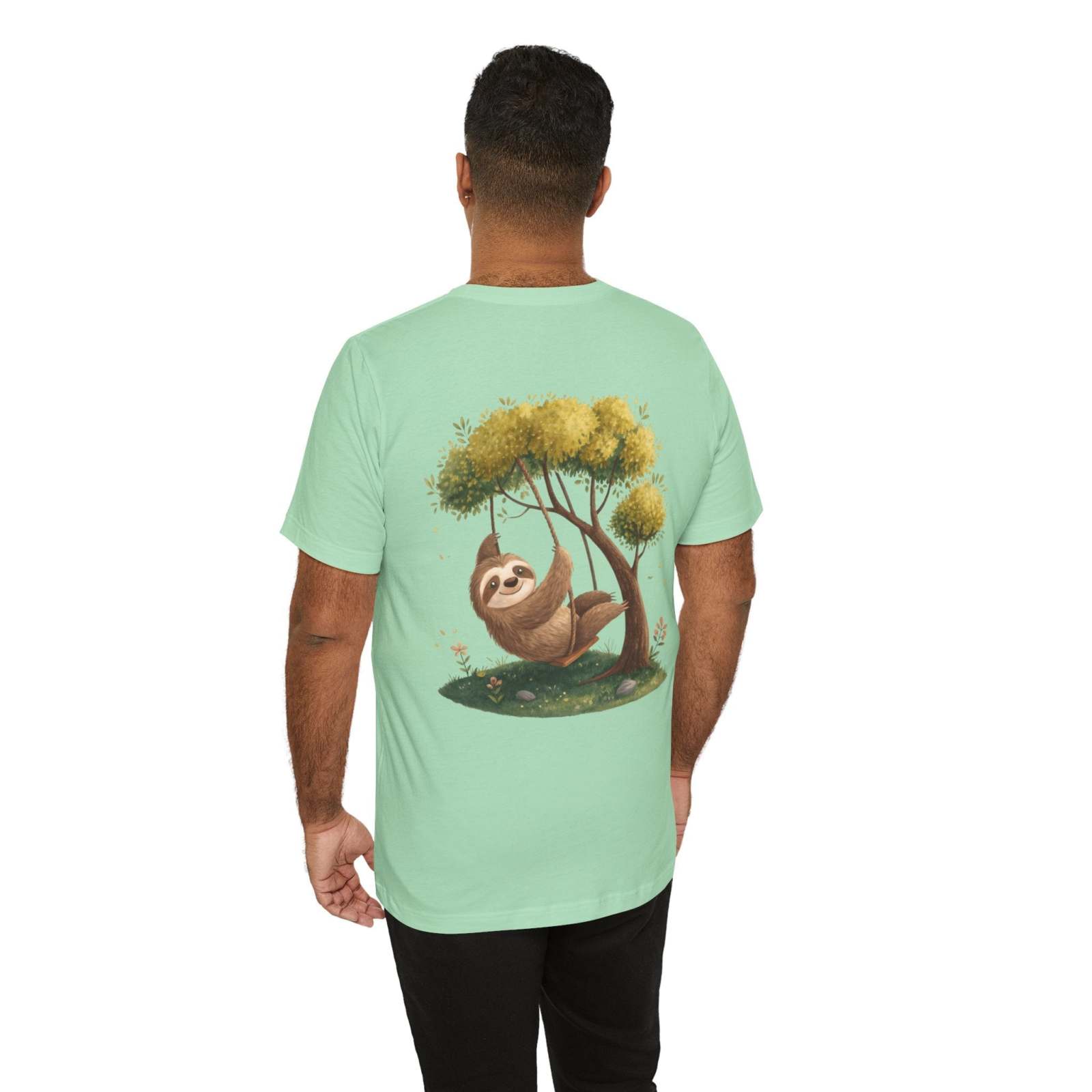 Sloth Swinging from a Tree Branch T-Shirt