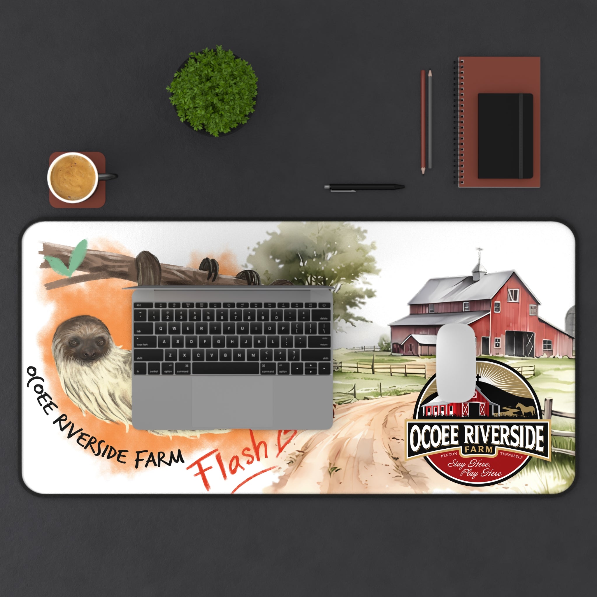 Animal Farm Custom Ocoee Riverside Farm Desk Mat Design
