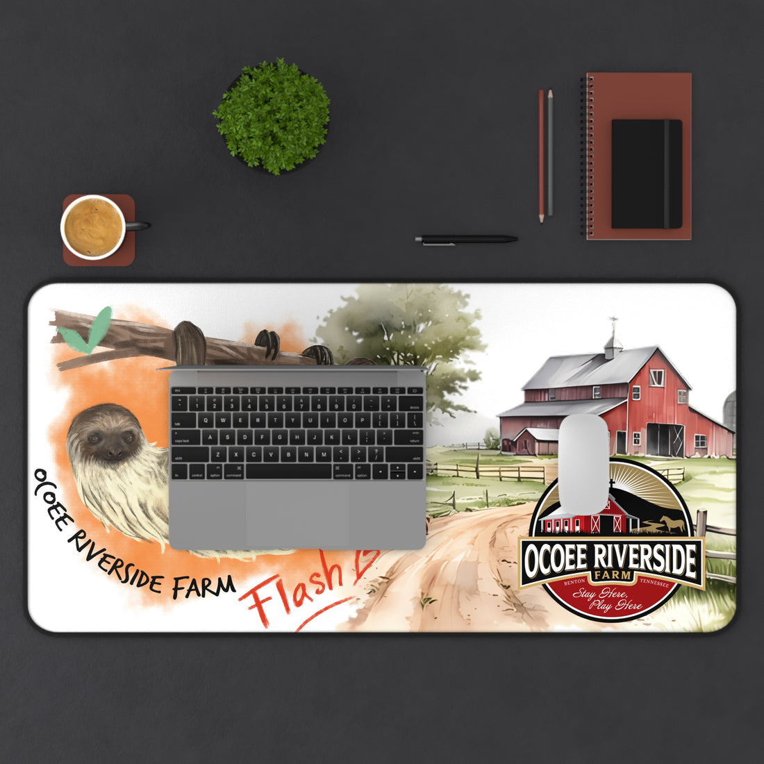 Animal Farm Custom Ocoee Riverside Farm Desk Mat Design