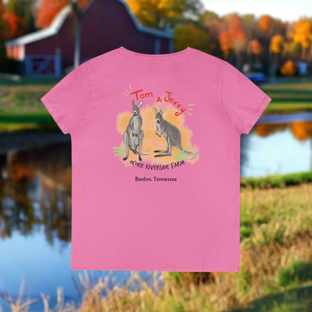 Women’s Spud Heart V-Neck T-Shirt - Ocoee Riverside Farm, Tennessee