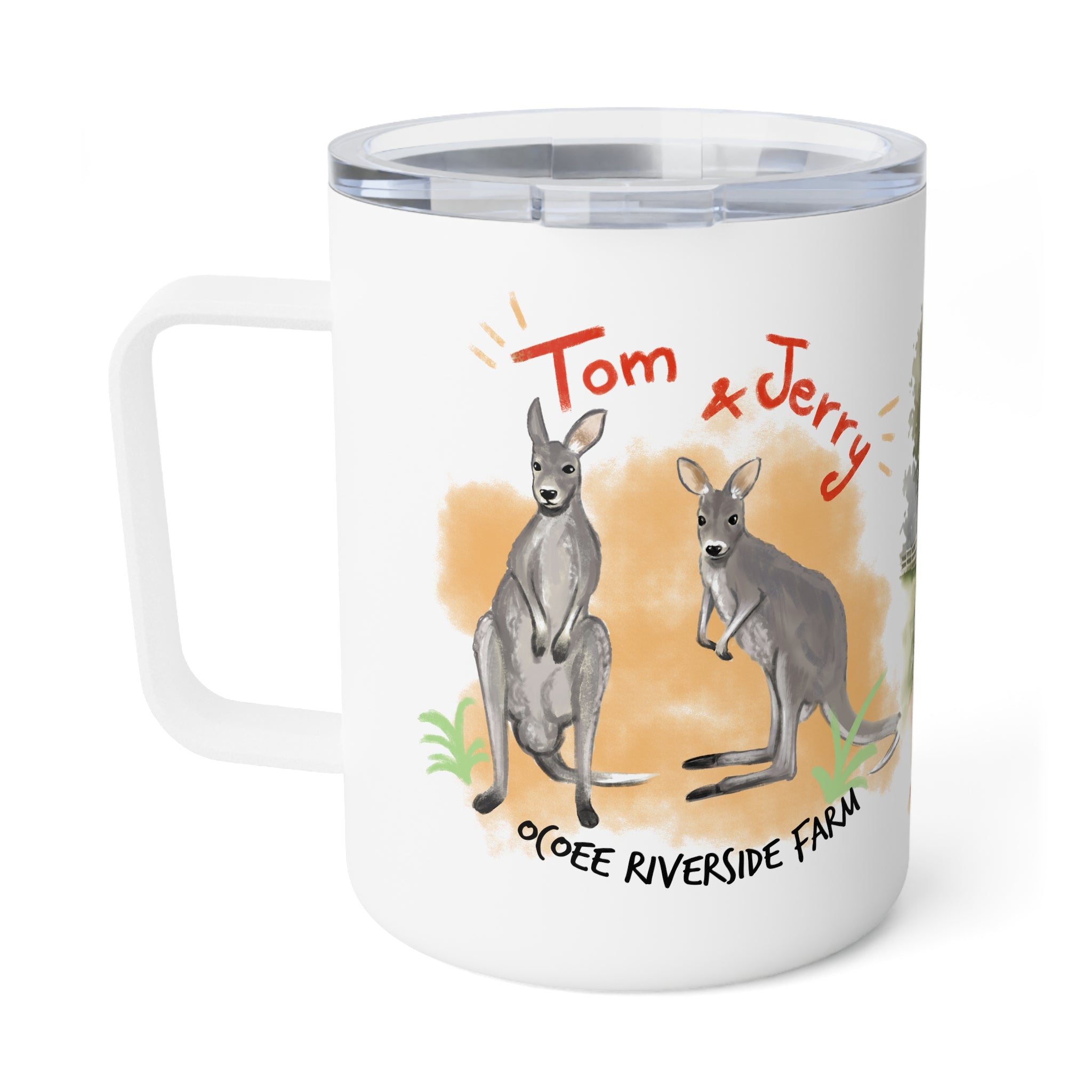 Rustic Farmhouse Insulated Coffee Mug - 10oz with Whimsical Artwork