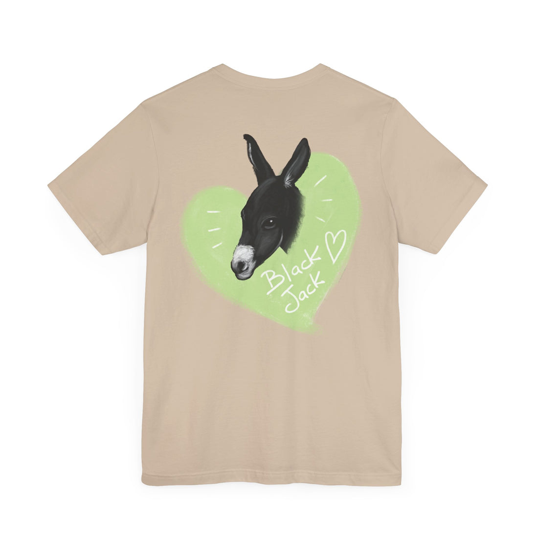 A donkey featuring the words "Black Jack" prominently displayed on its side at Ocoee Riverside Farm T-Shirt