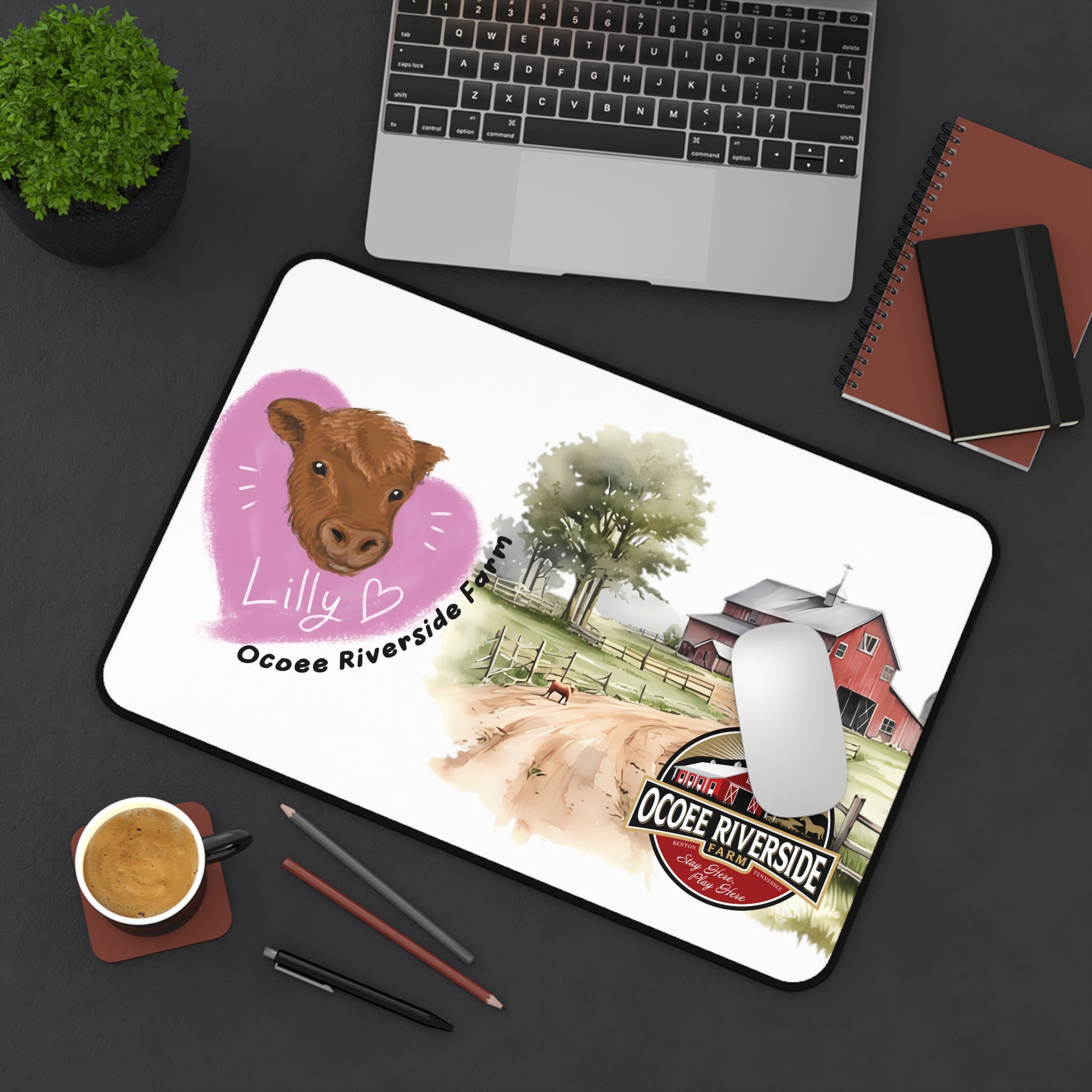 Animal Farm Custom Ocoee Riverside Farm Desk Mat Design