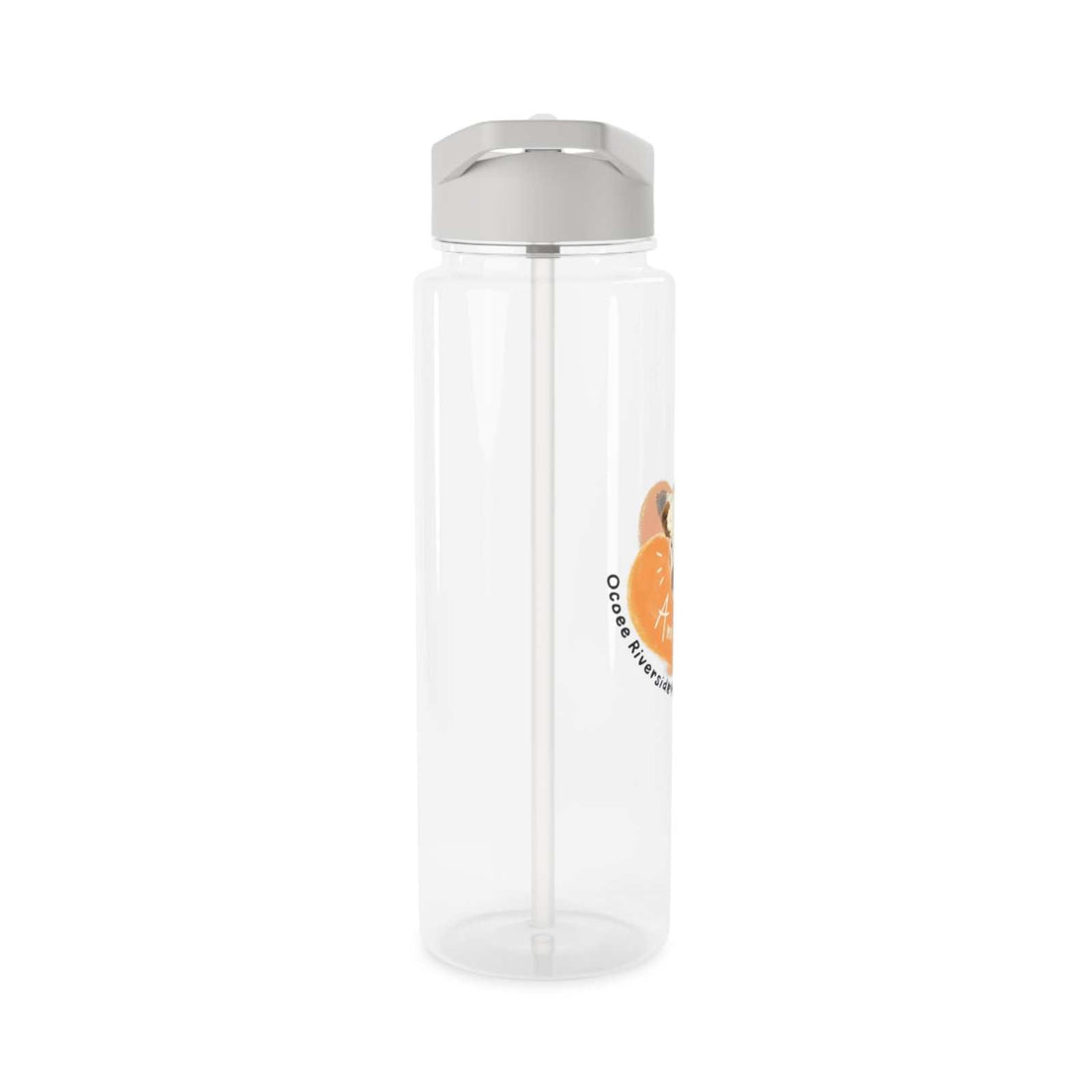 Clear Country Cow Water Bottle made from BPA-free Tritan with leak-proof lid and foldable straw for everyday use