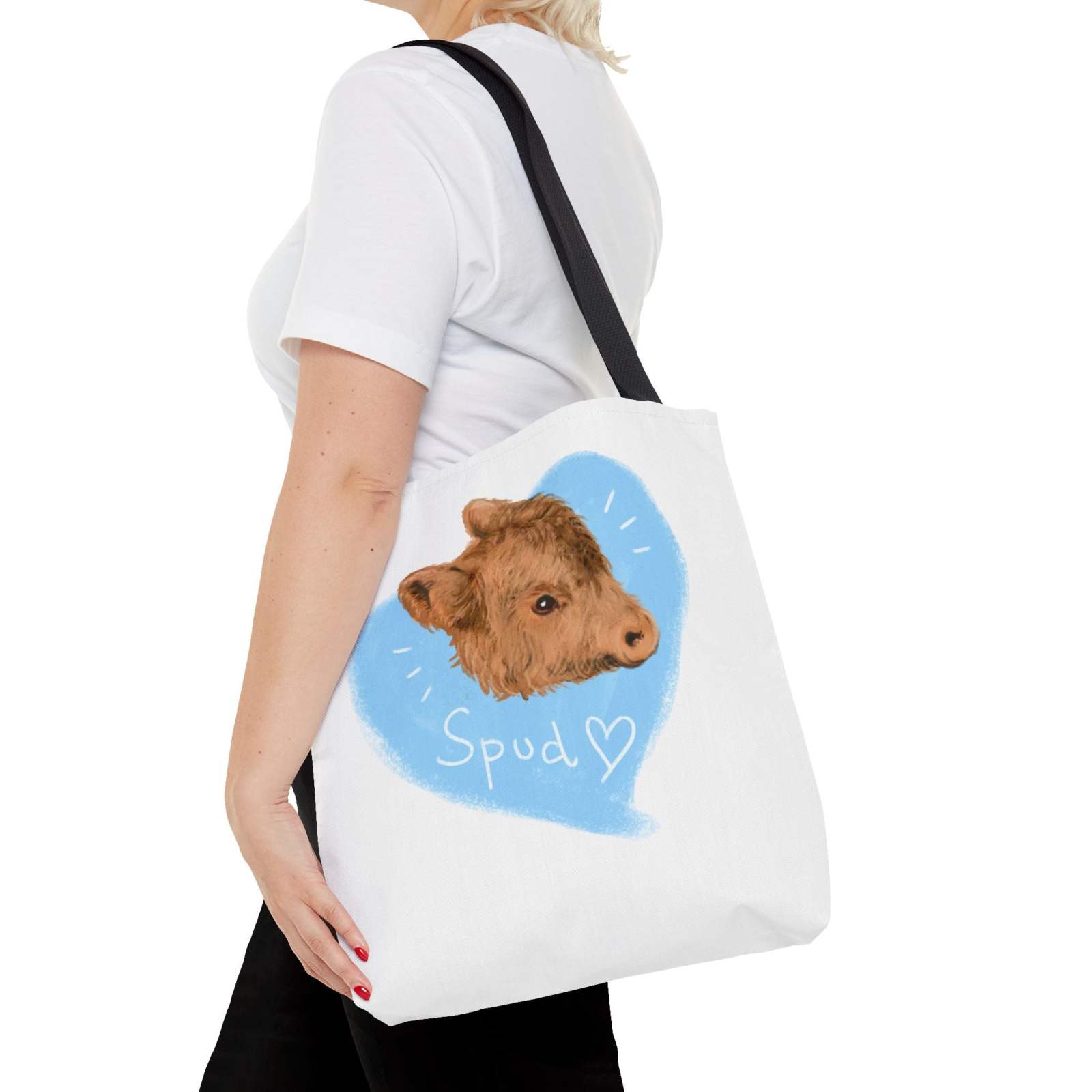 Adorable Spud Cow Tote Bag