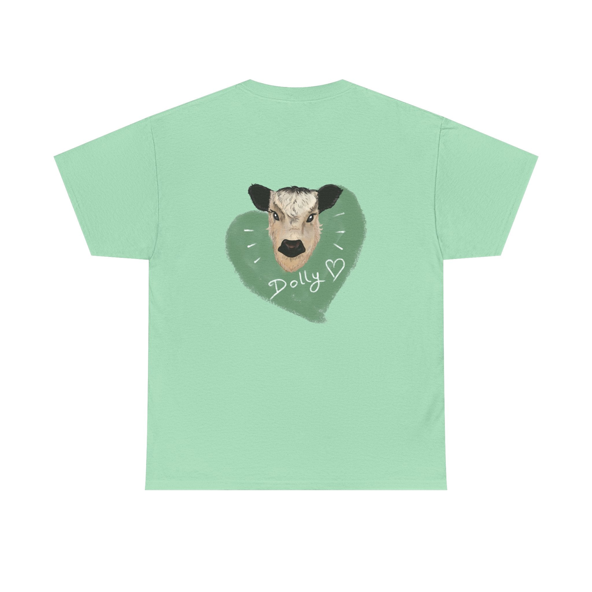 Dolly Cow Unisex Heavy Cotton Tee - Cute Farm Animal Graphic T-Shirt