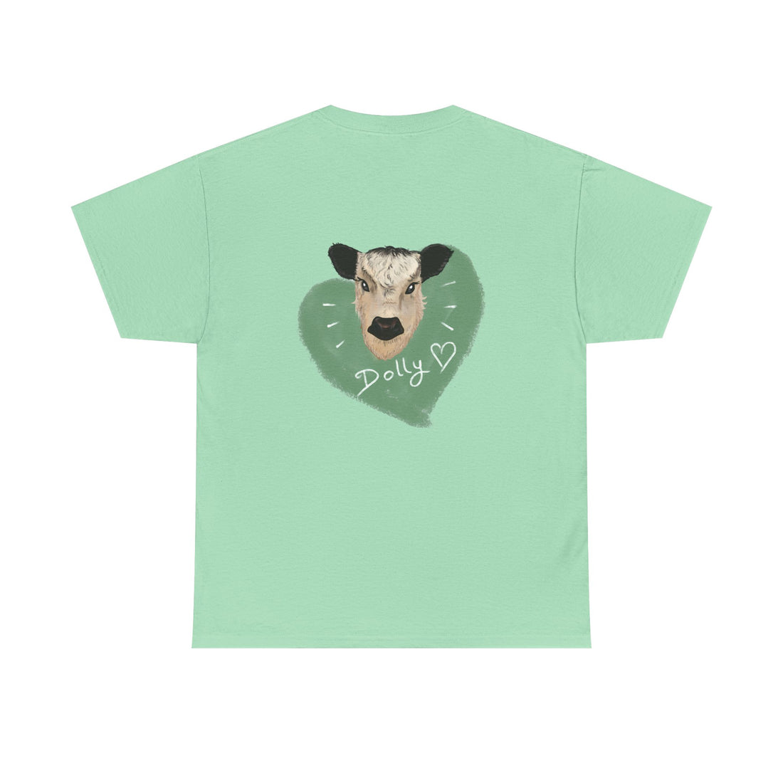 Dolly Cow Unisex Heavy Cotton Tee - Cute Farm Animal Graphic T-Shirt
