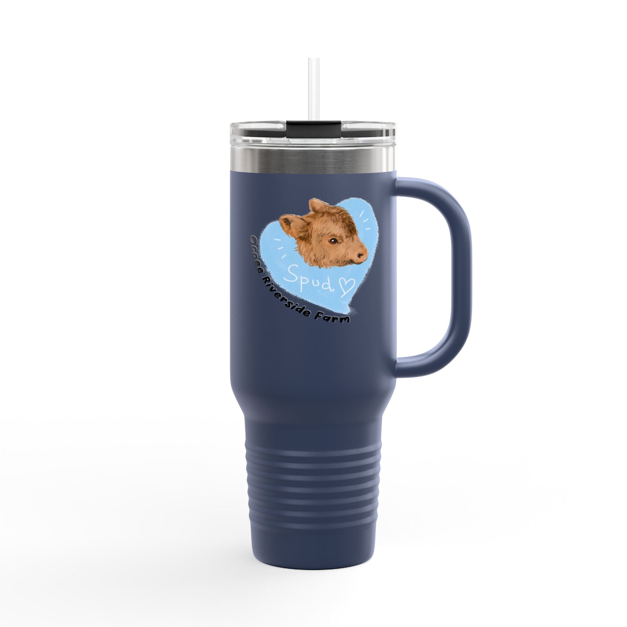 Cute Cow Insulated Travel Mug - 40oz - Perfect for Adventure Lovers!