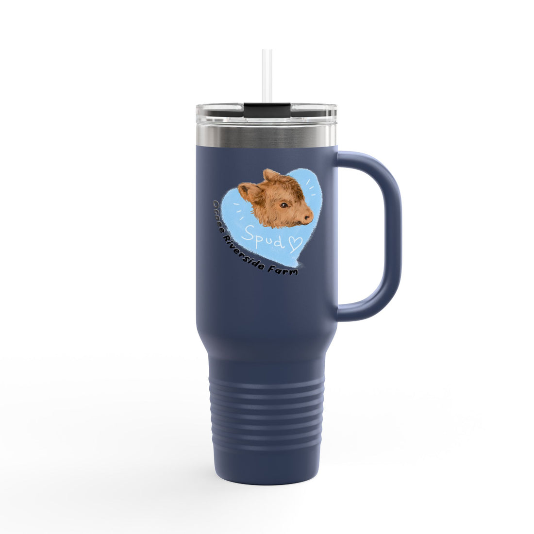 Cute Cow Insulated Travel Mug - 40oz - Perfect for Adventure Lovers!