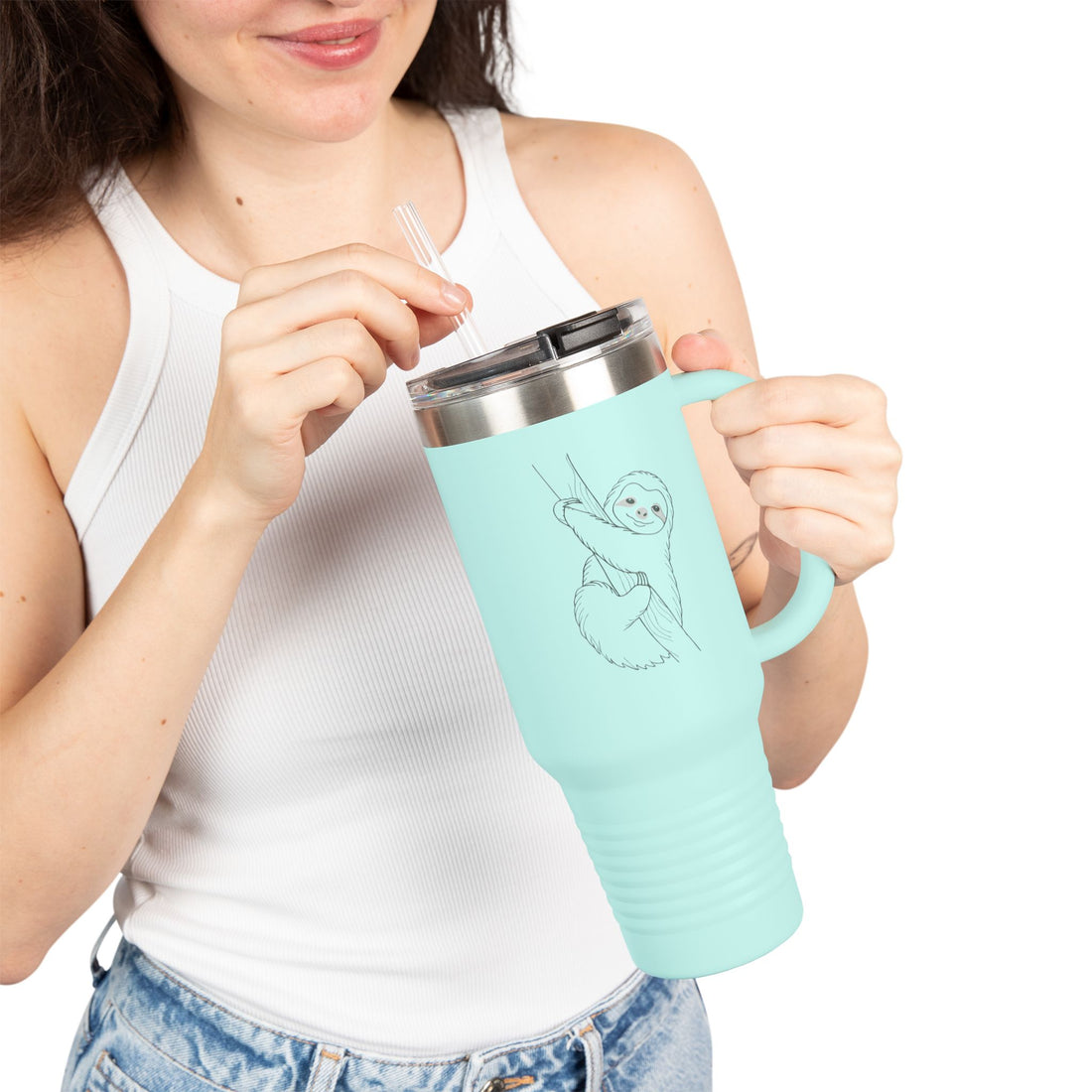 Cute Sloth Insulated Travel Mug - 40oz | Perfect for Coffee Lovers & Eco-Conscious Travelers