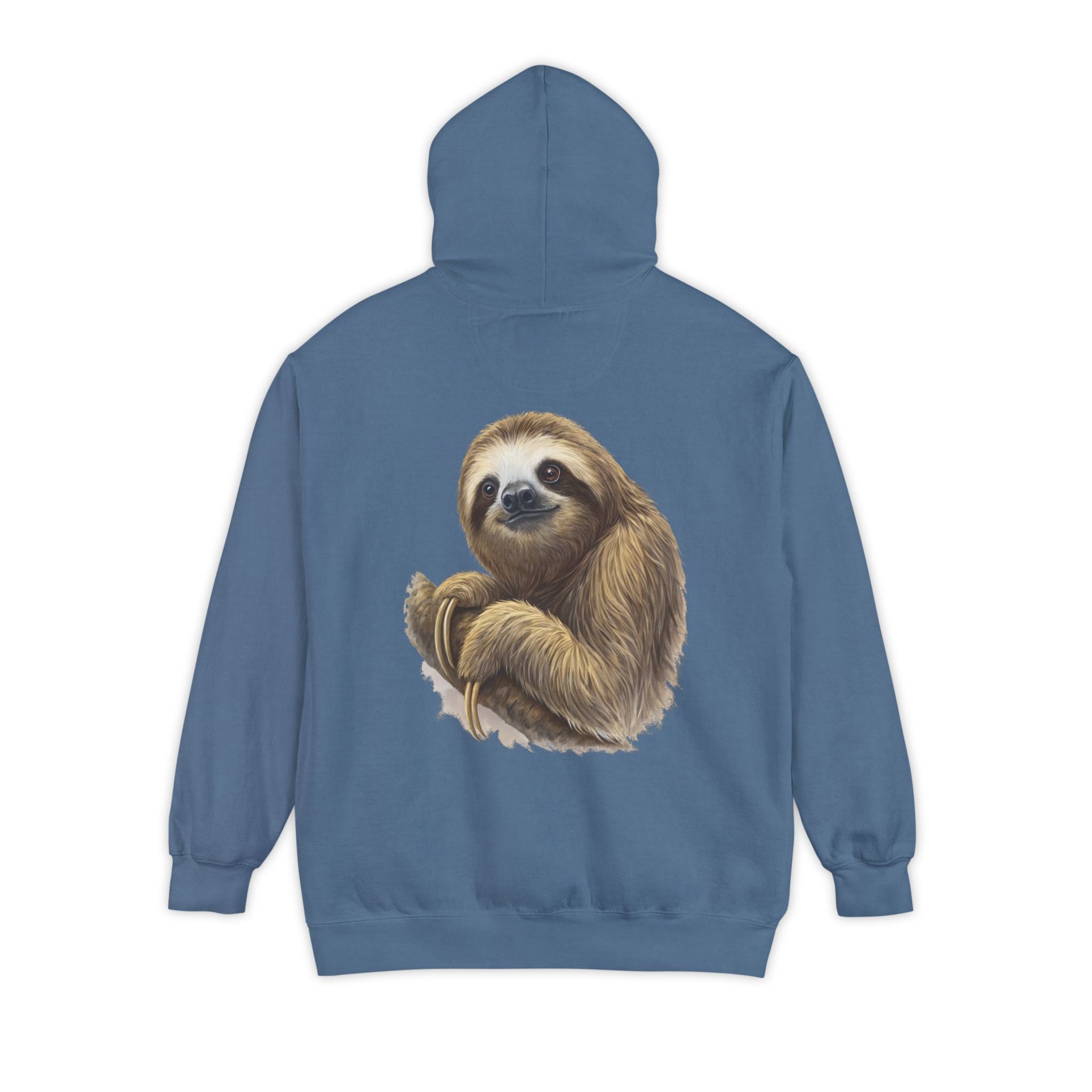 Cozy Sloth Hoodie - Unisex Garment-Dyed Sweatshirt for Nature Lovers