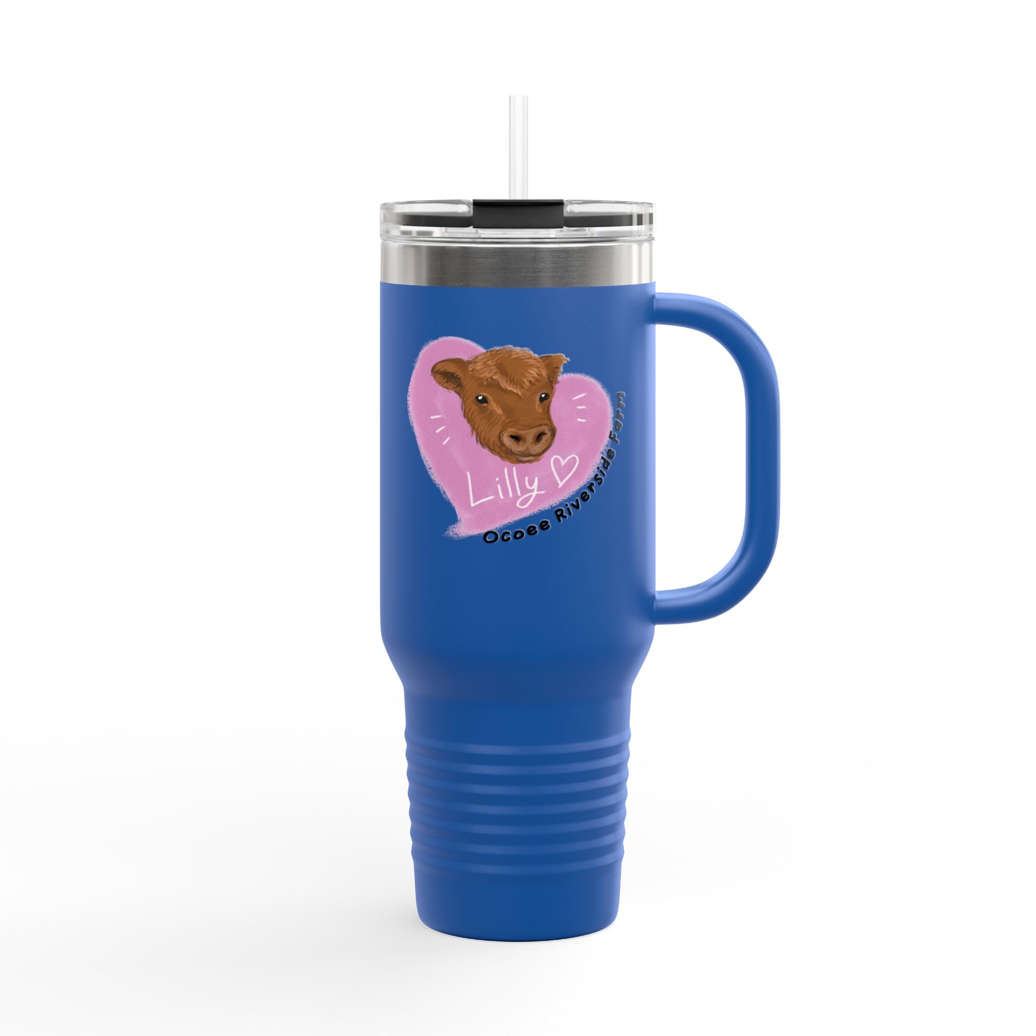 Cute Cow Insulated Travel Mug - 40oz - Perfect for Adventure Lovers!