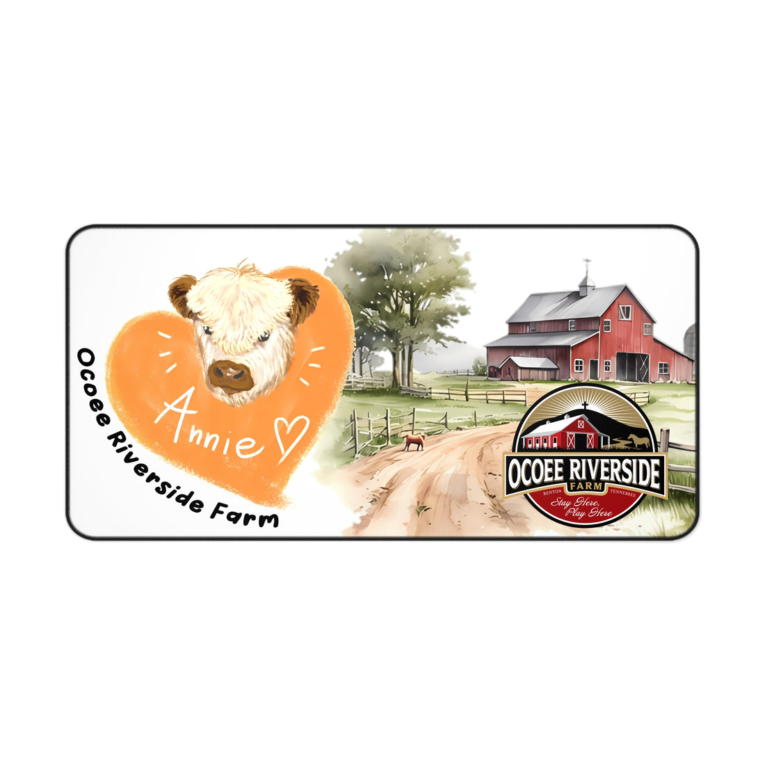 Animal Farm Custom Ocoee Riverside Farm Desk Mat Design
