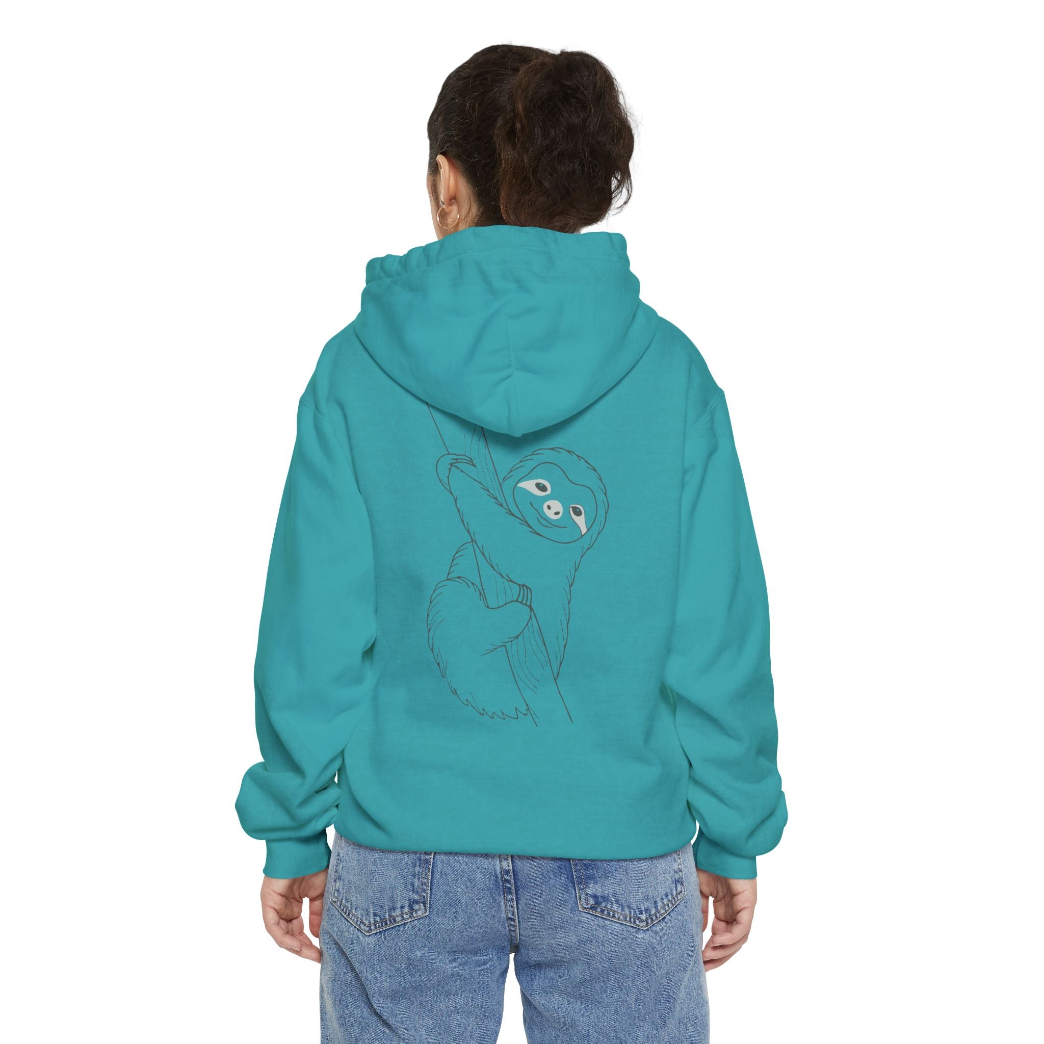 Cute Sloth Unisex Garment-Dyed Hoodie – Perfect for Relaxation & Nature Lovers