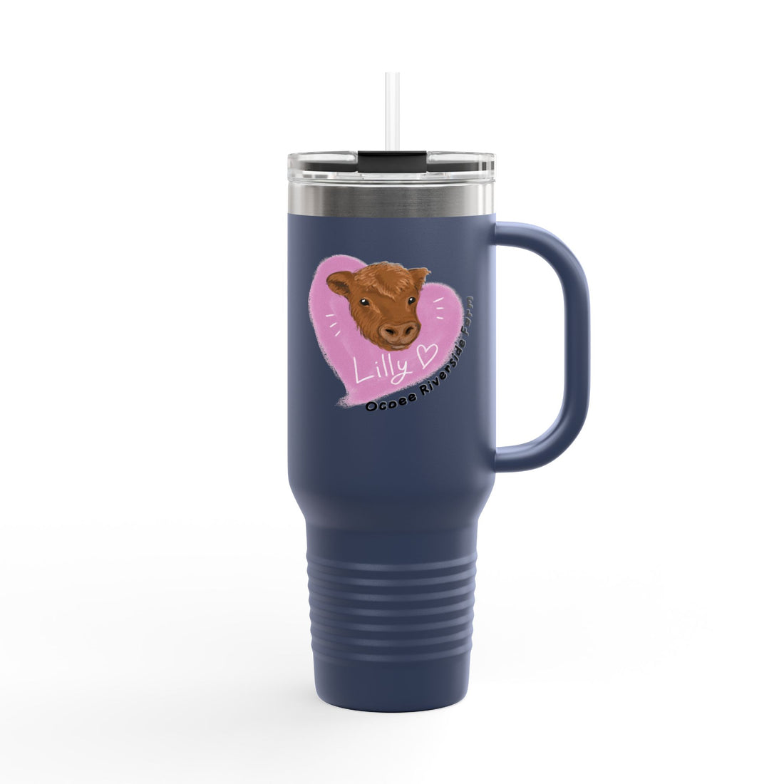 Cute Cow Insulated Travel Mug - 40oz - Perfect for Adventure Lovers!