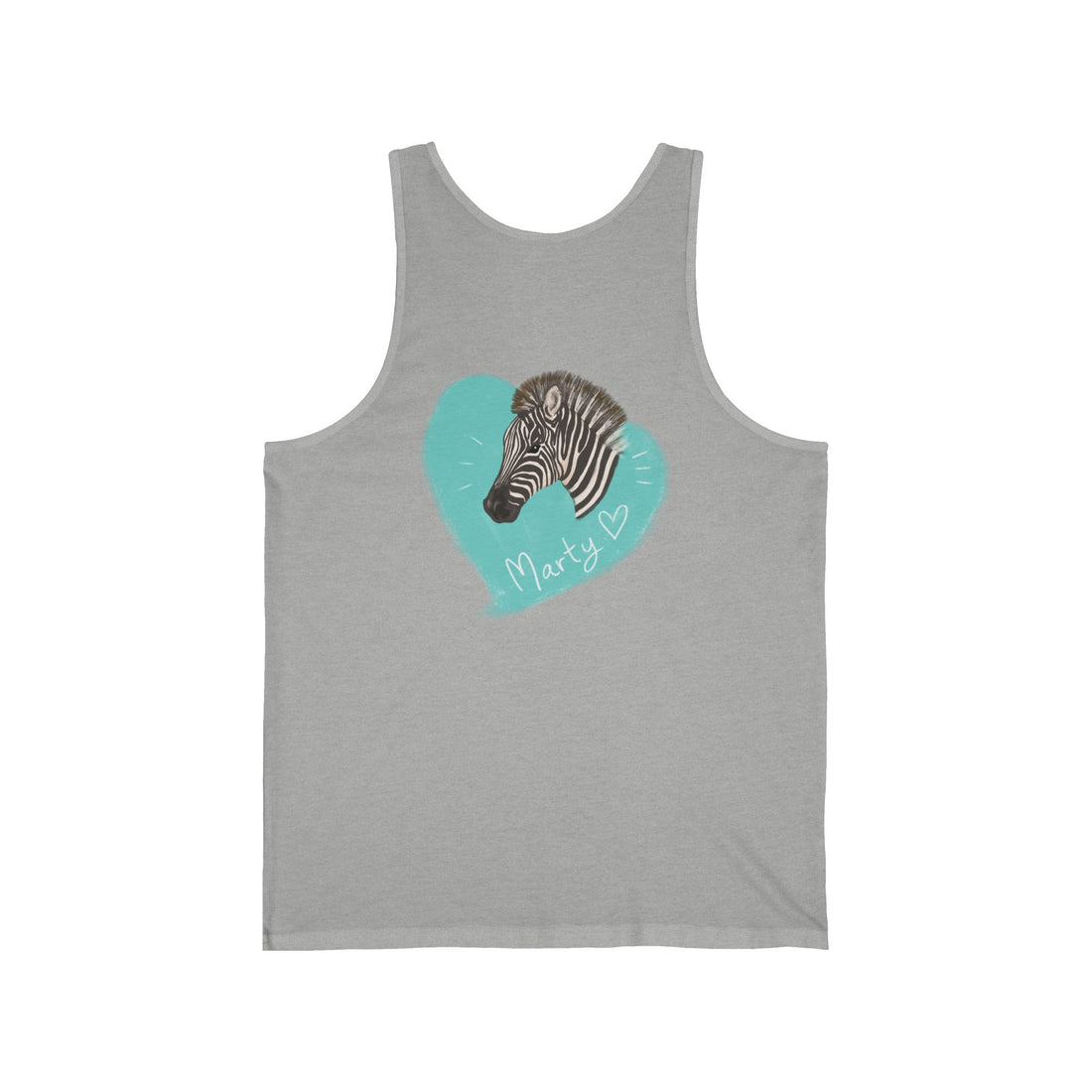 Cute Zebra Unisex Jersey Tank Top - Perfect for Summer and Animal Lovers