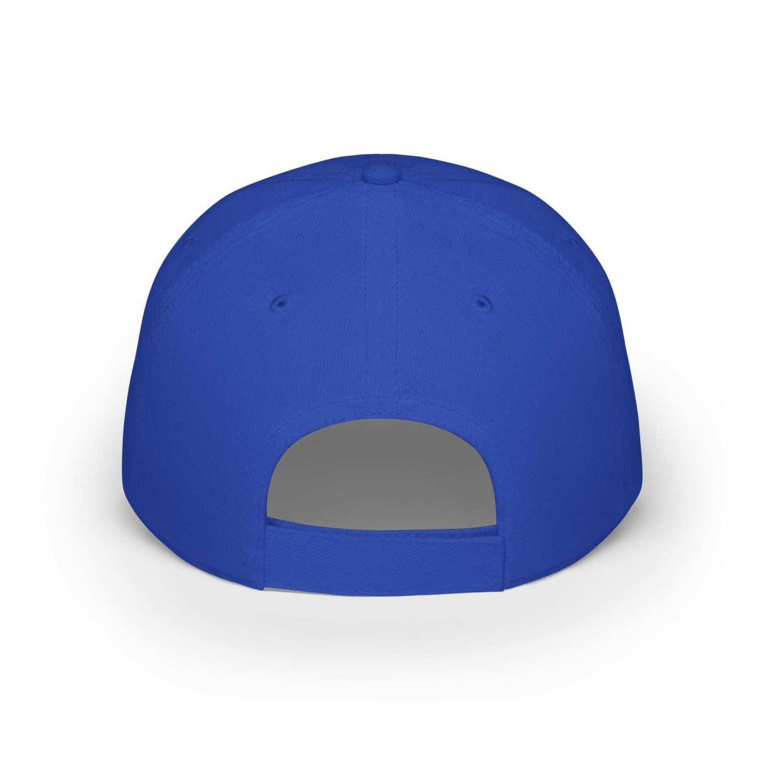 Blue adjustable cotton baseball cap with low-profile design and Velcro closure, part of the cow baseball cap collection.
