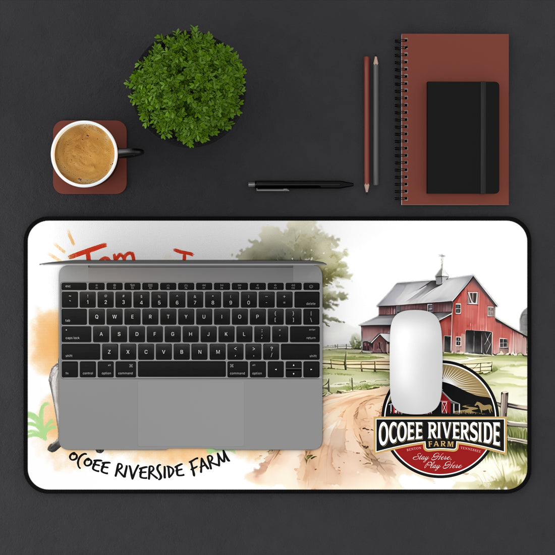 Animal Farm Custom Ocoee Riverside Farm Desk Mat Design