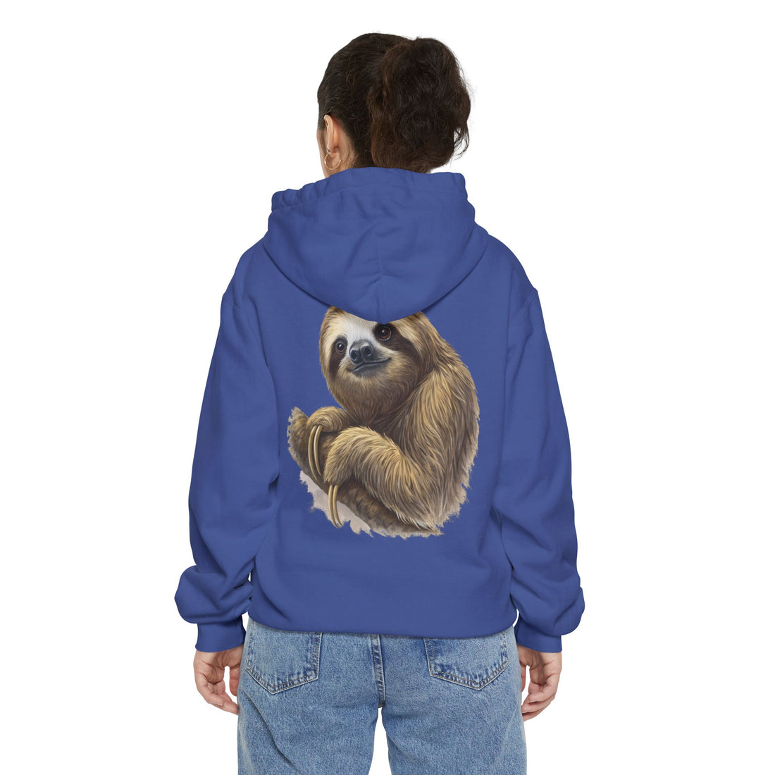 Cozy Sloth Hoodie - Unisex Garment-Dyed Sweatshirt for Nature Lovers