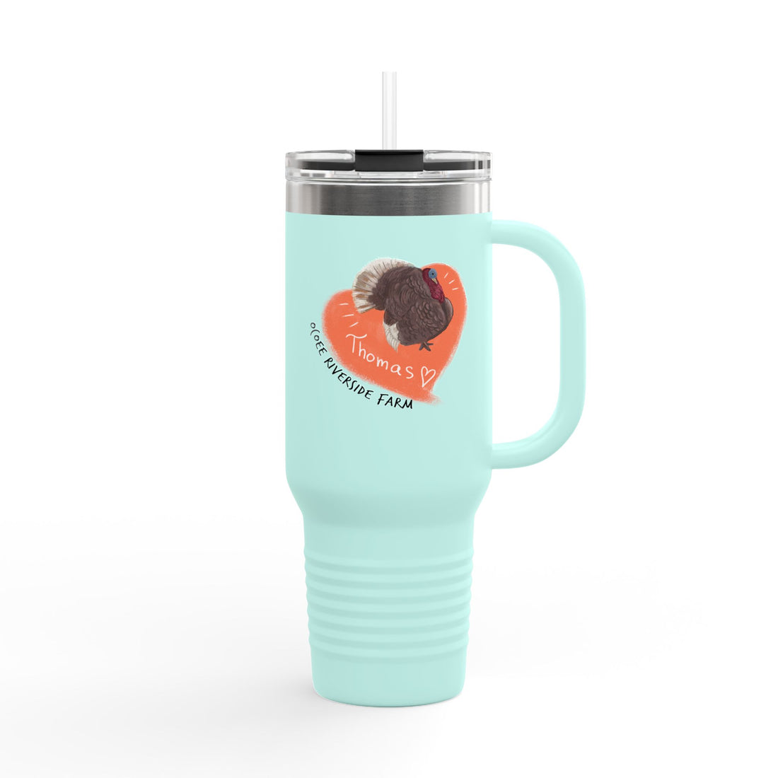 Cute Turkey Insulated Travel Mug - 40oz - Perfect for Adventure Lovers!