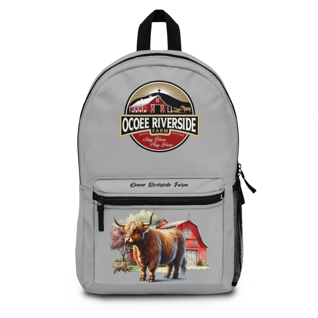 Ocoee Riverside Farm Scottish Highland Print Backpack