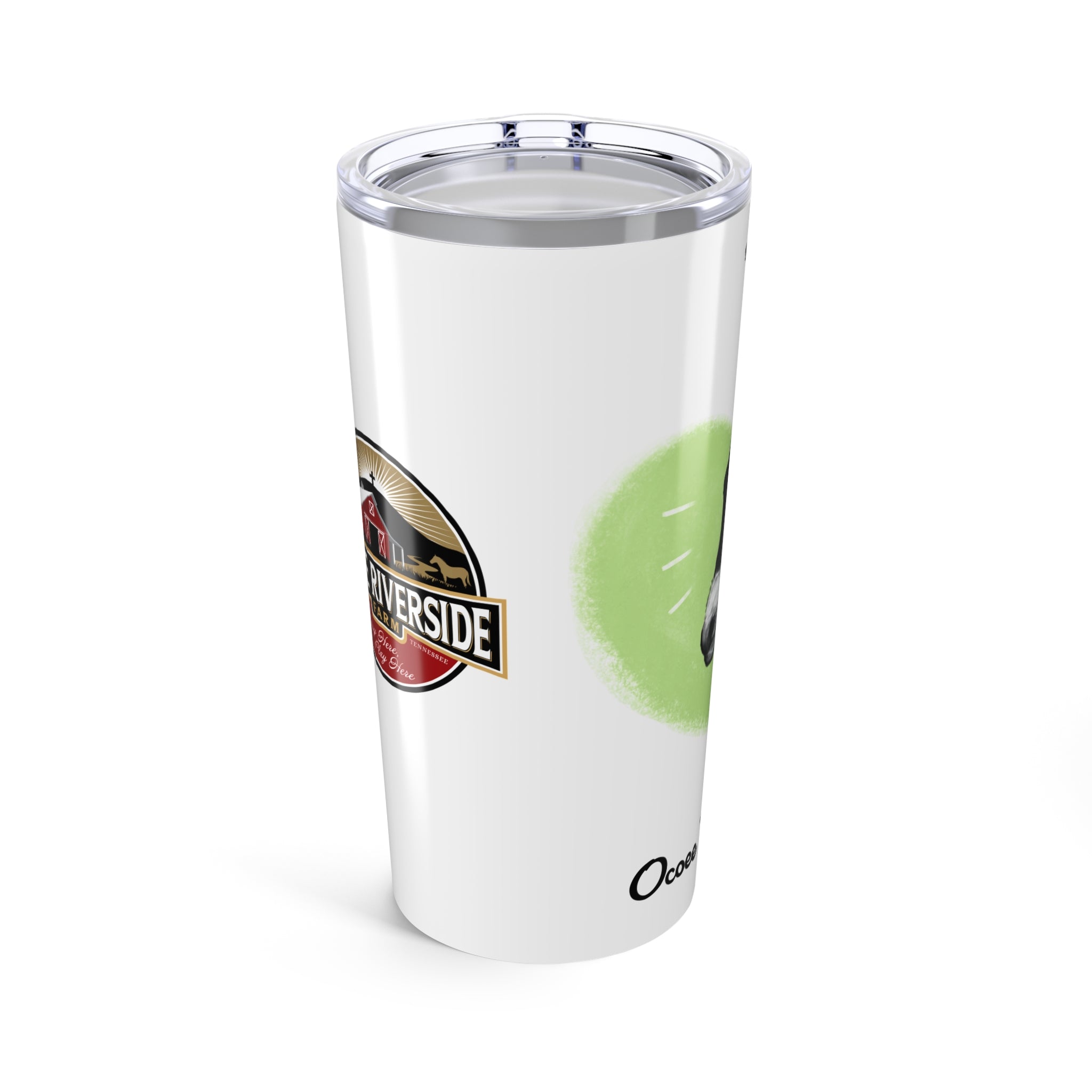 Custom 20oz Tumbler - Riverside Farm Donkey Design