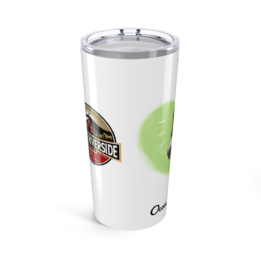 Custom 20oz Tumbler - Riverside Farm Donkey Design