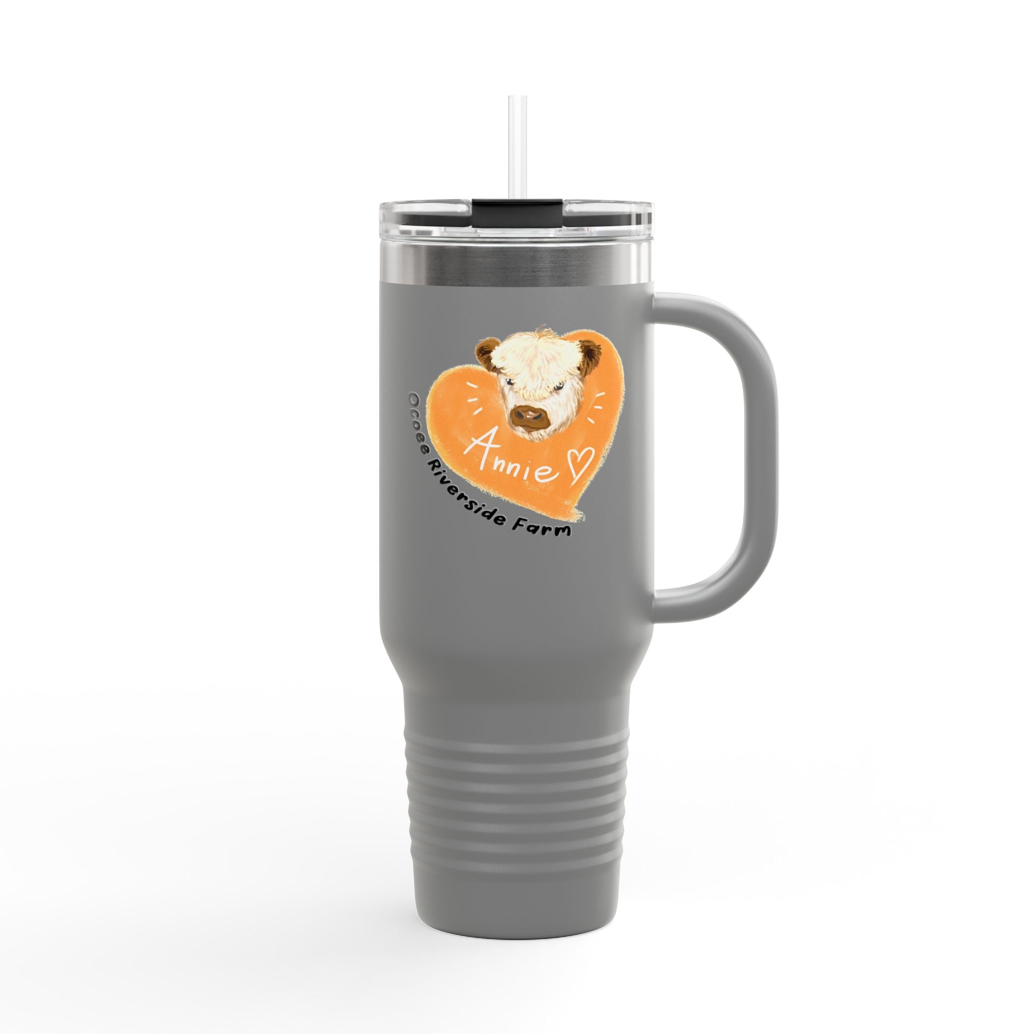 Cute Cow Insulated Travel Mug - 40oz - Perfect for Adventure Lovers!