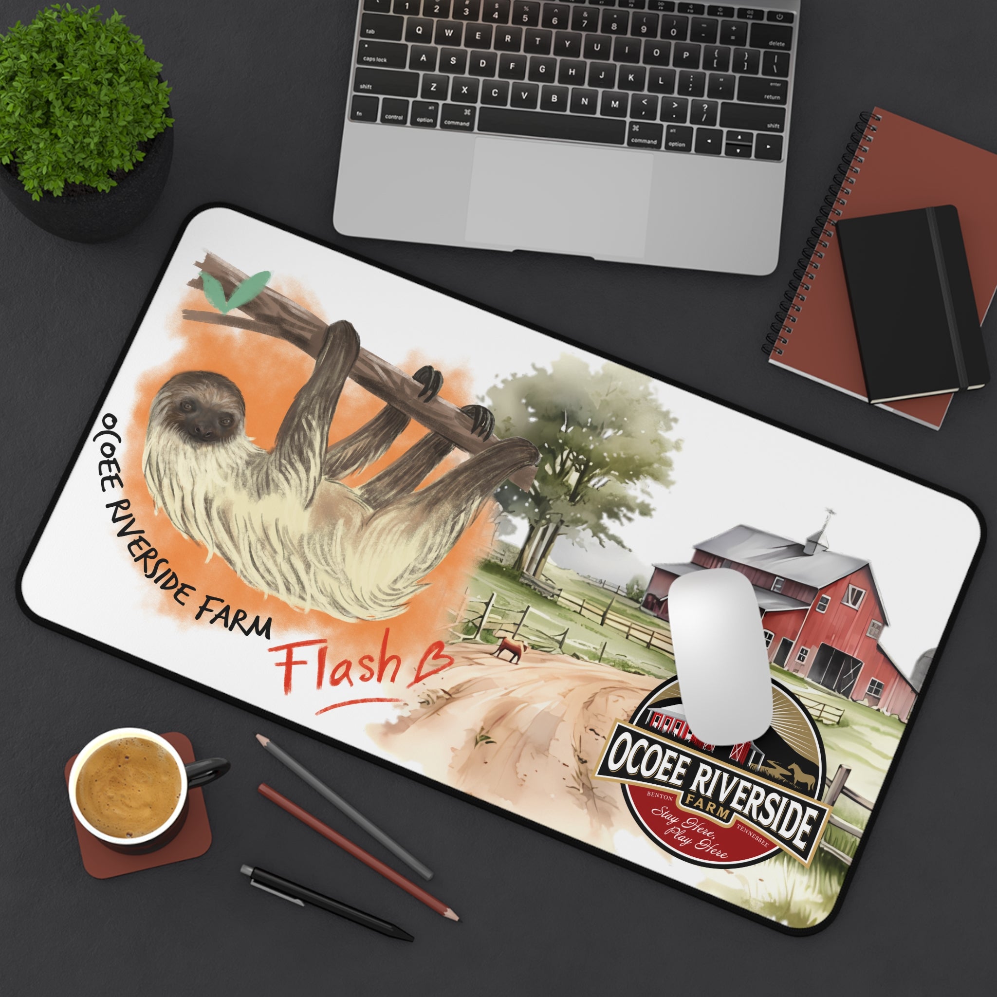 Animal Farm Custom Ocoee Riverside Farm Desk Mat Design