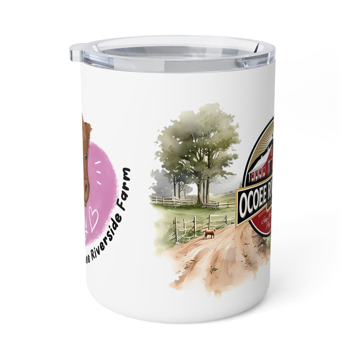 Rustic Insulated Coffee Mug | 10oz Mug with Farmhouse Design for Country Lovers