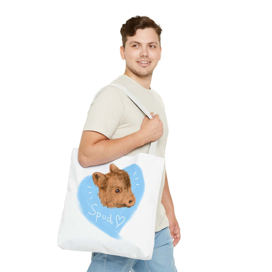 Adorable Spud Cow Tote Bag