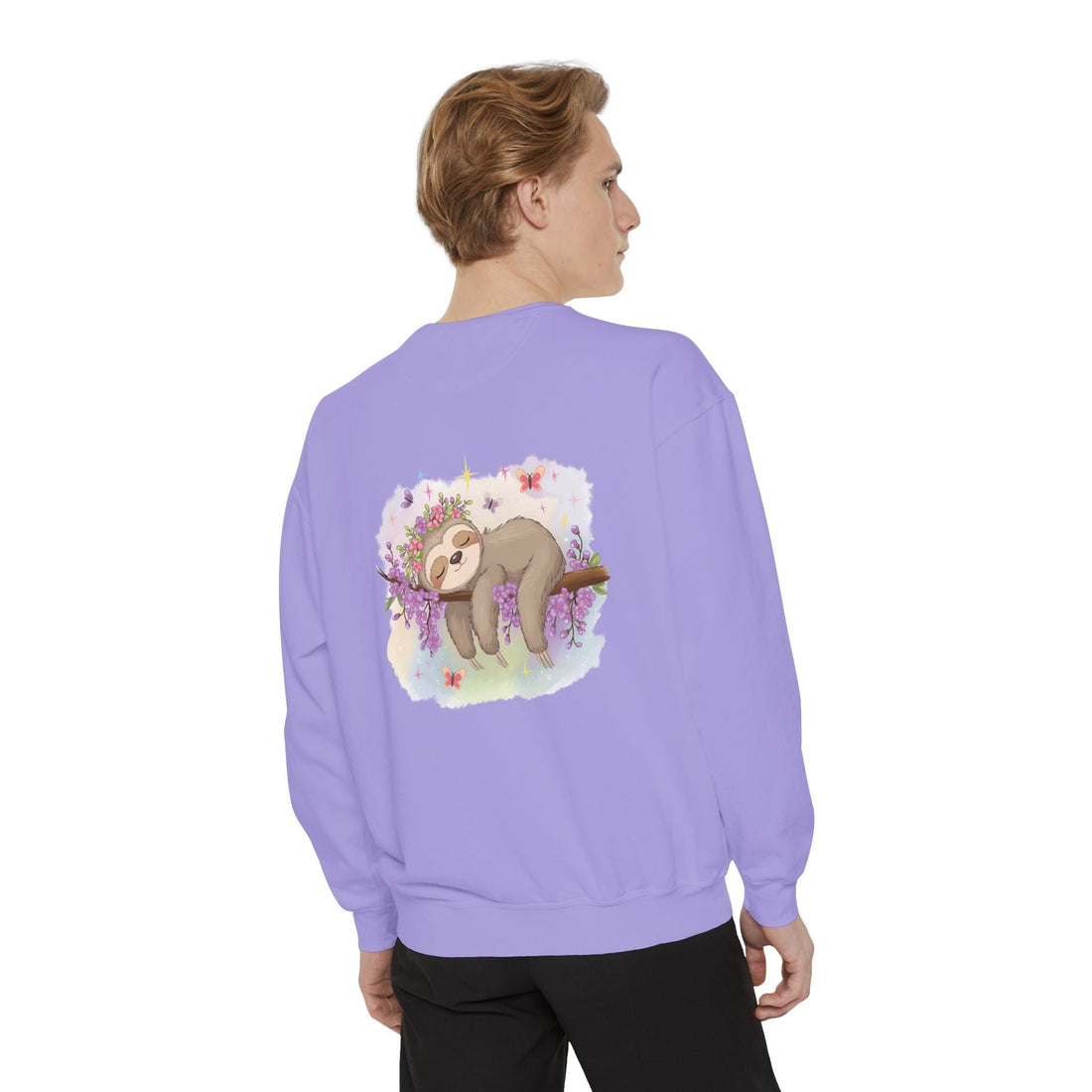 Sleepy Sloth Garment-Dyed Sweatshirt