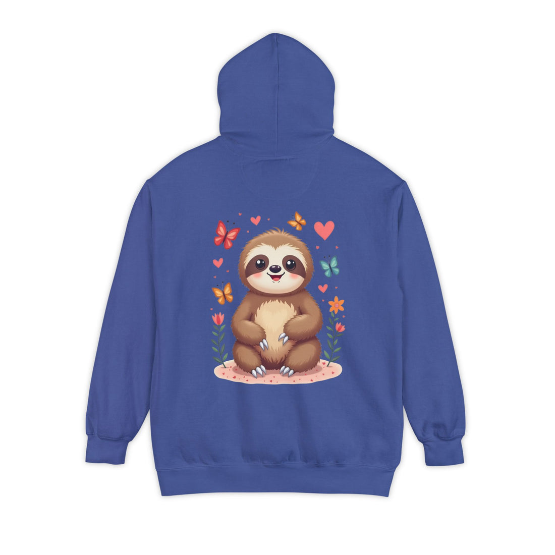 Cute Sloth Unisex Garment-Dyed Hoodie for Nature Lovers