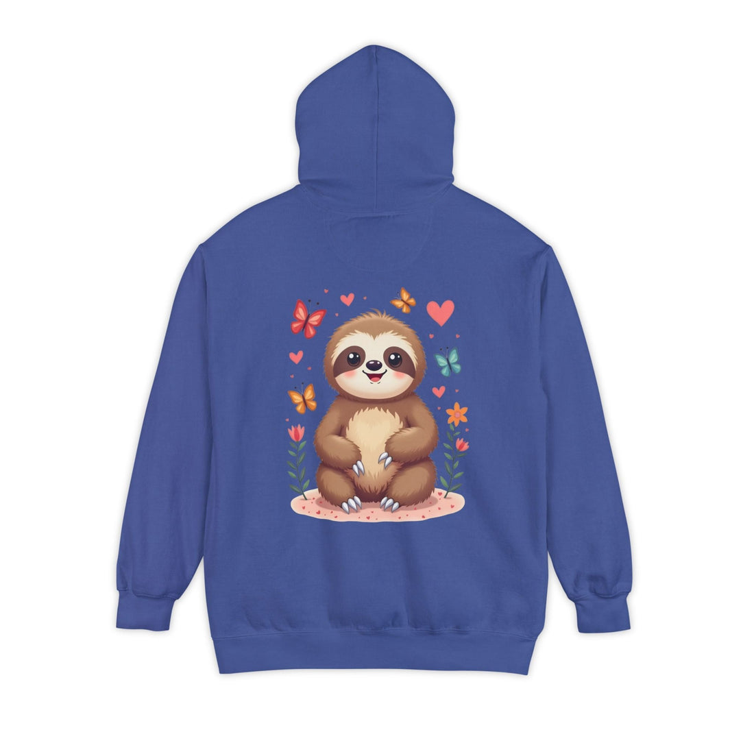 Cute Sloth Garment-Dyed Hoodie