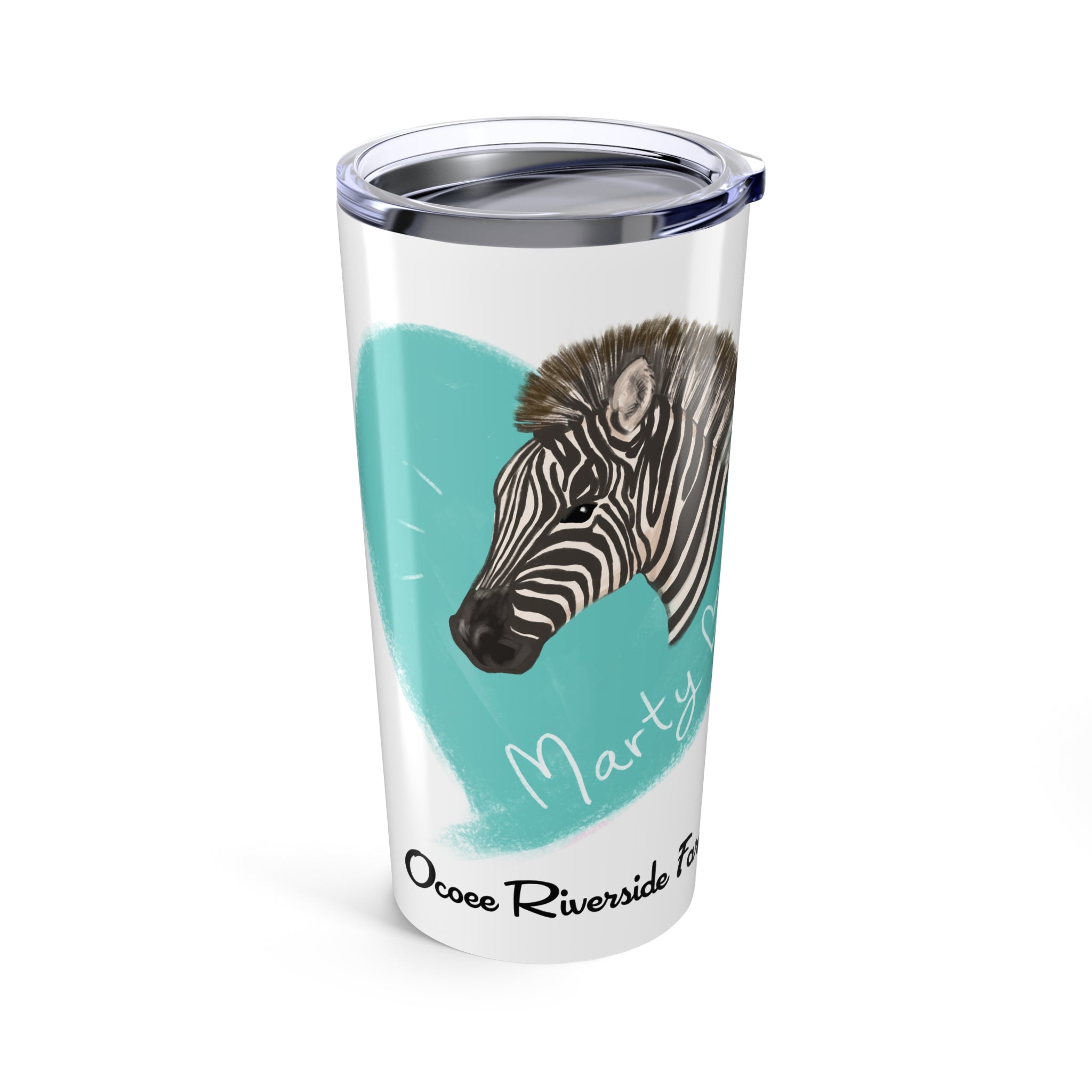 Custom 20oz Tumbler - Riverside Farm Zebra Design