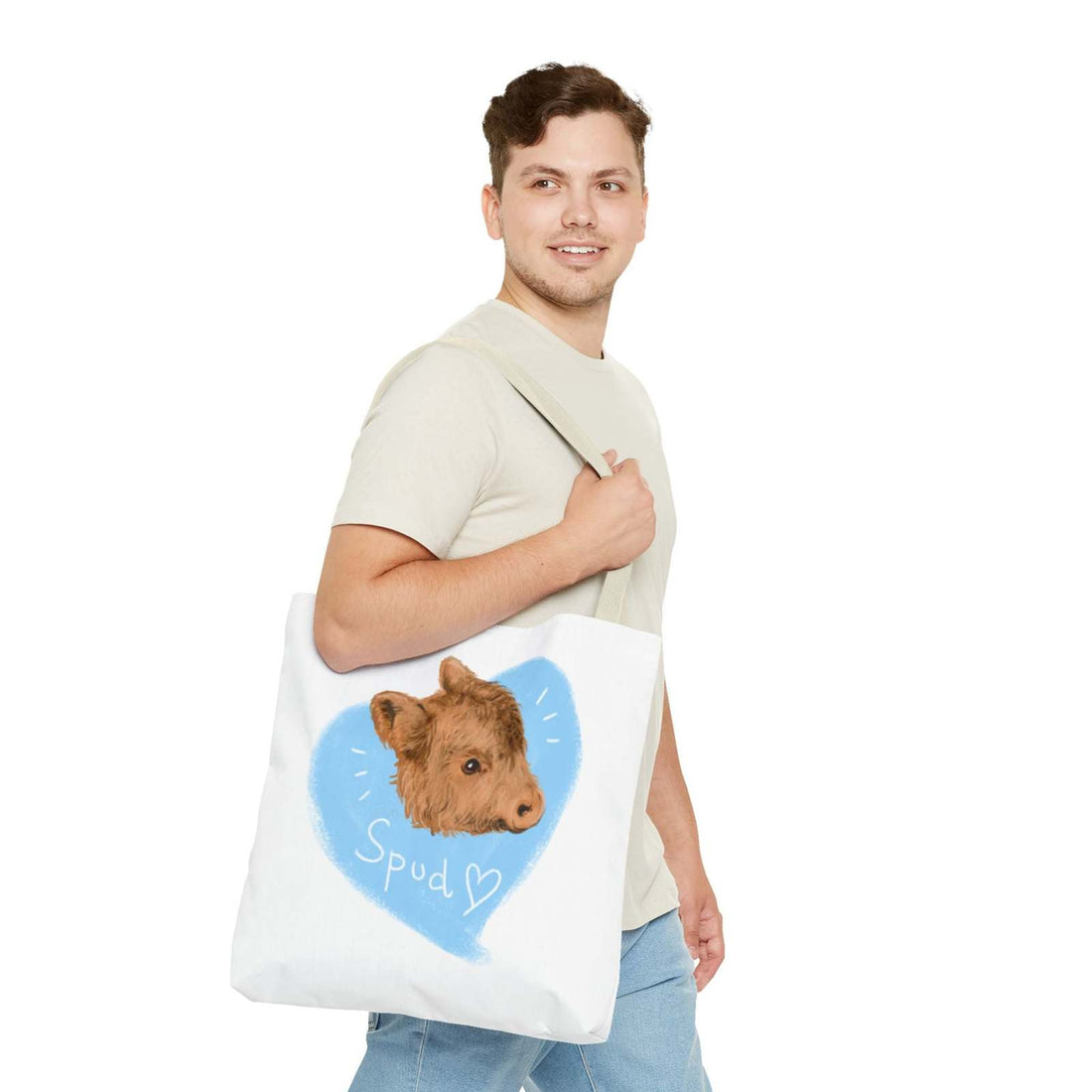 Adorable Spud Cow Tote Bag