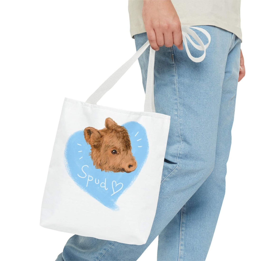 Adorable Spud Cow Tote Bag