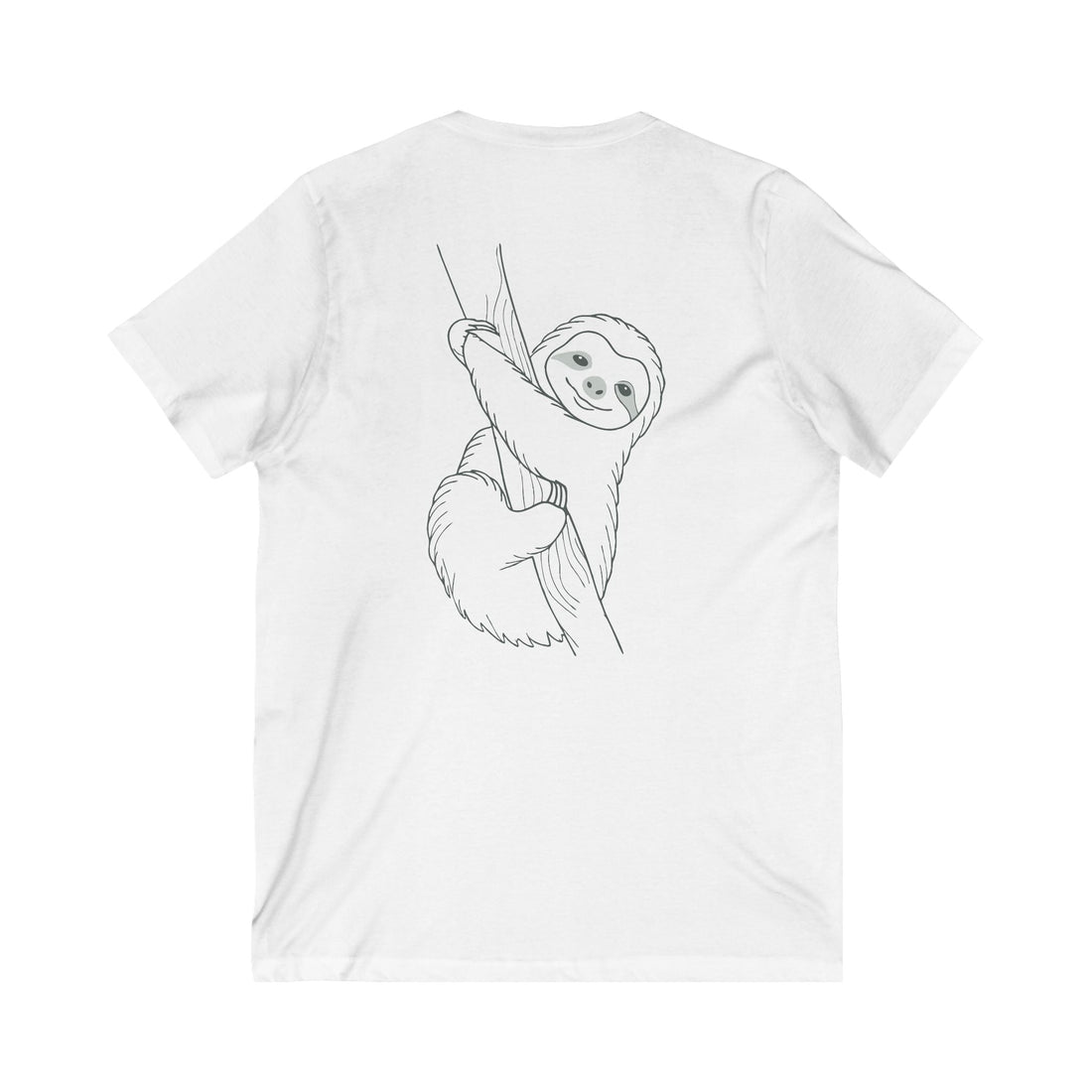 Cute Sloth Unisex V-Neck T-Shirt