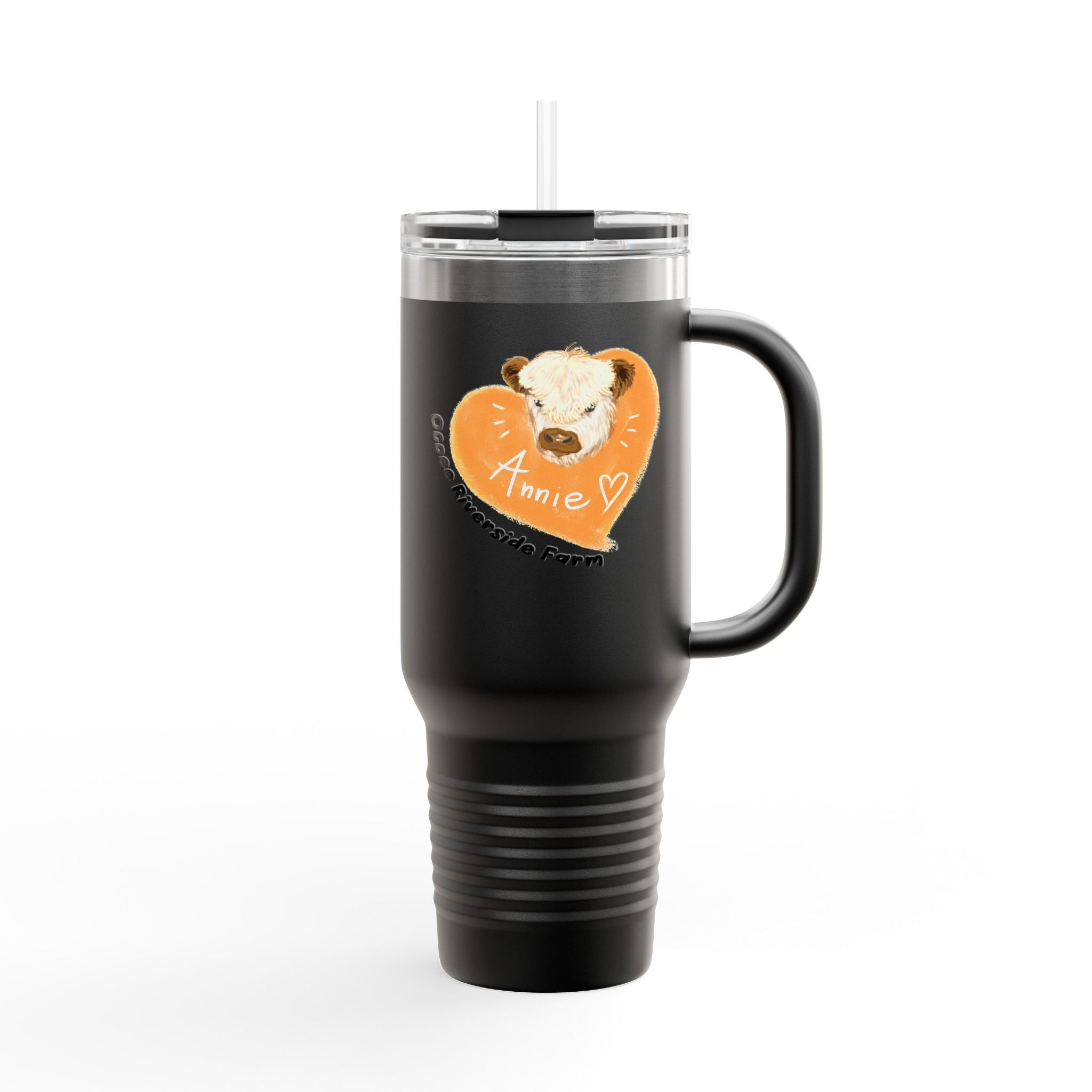 Cute Cow Insulated Travel Mug - 40oz - Perfect for Adventure Lovers!