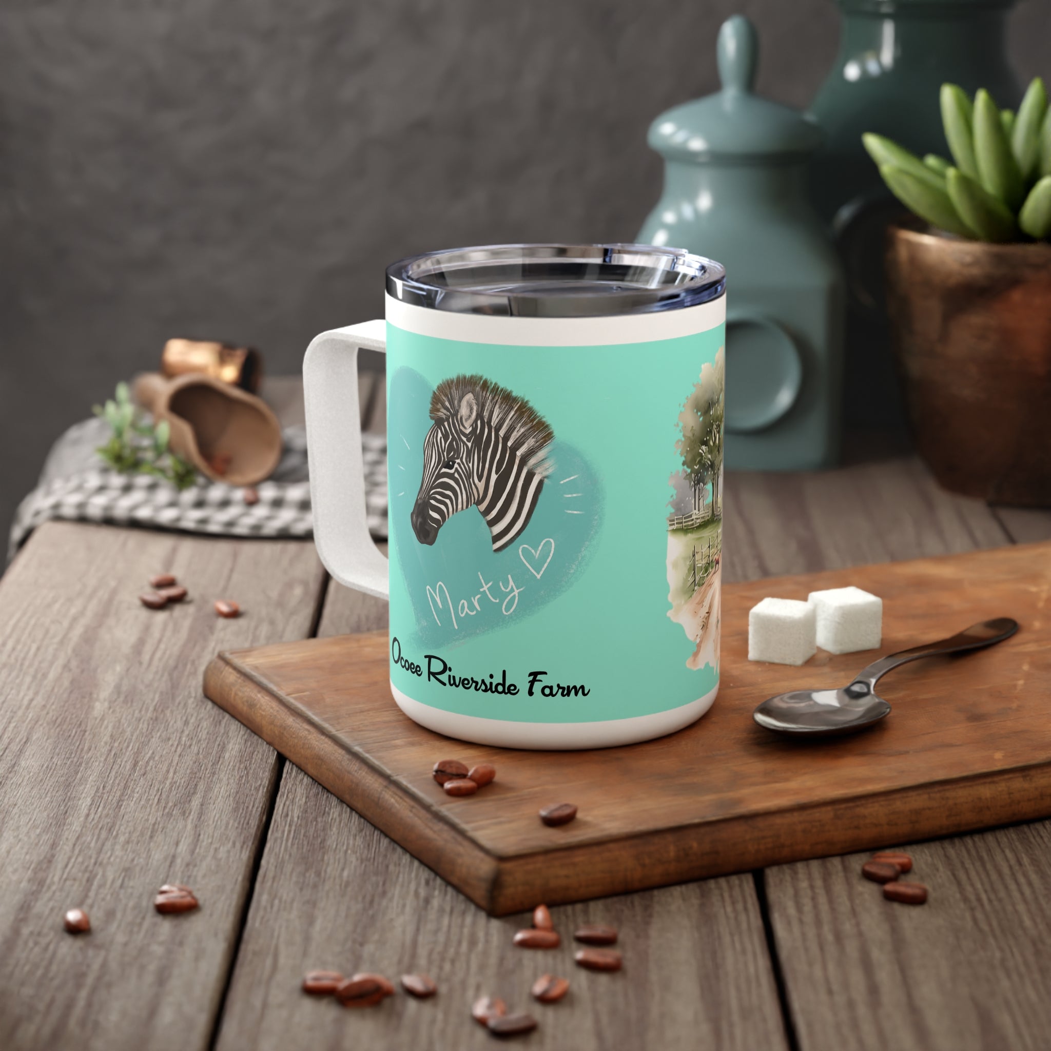 Rustic Insulated Coffee Mug | 10oz Mug with Farmhouse Design for Country Lovers
