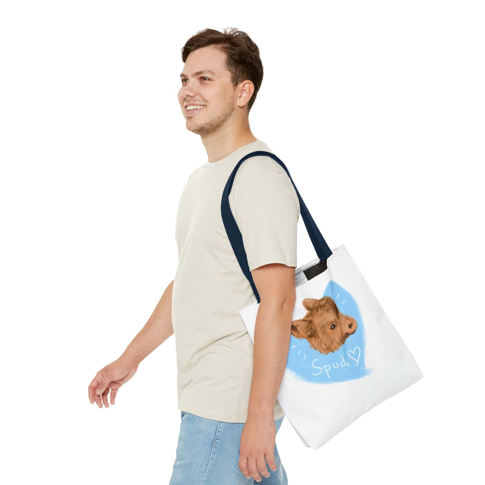 Adorable Spud Cow Tote Bag