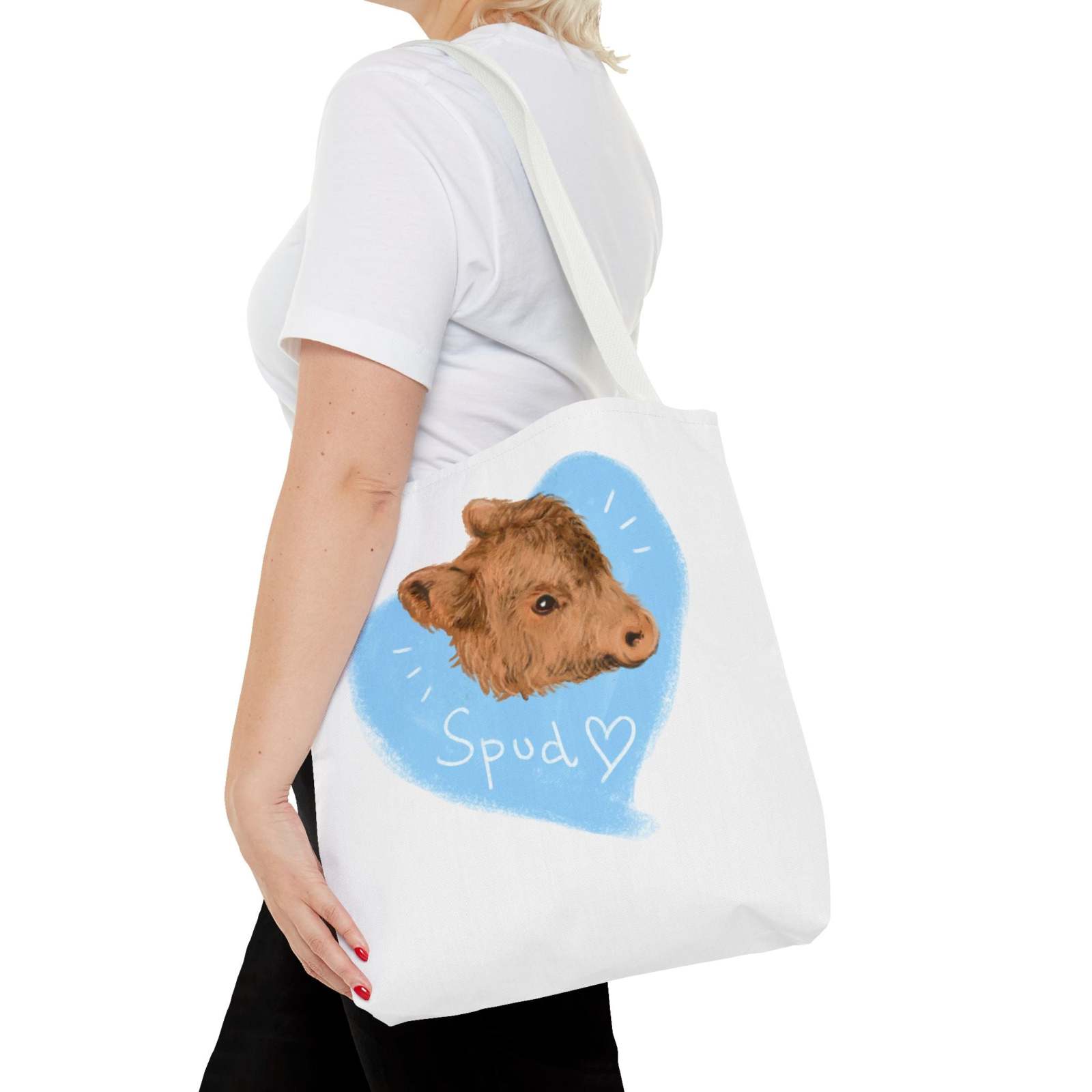 Adorable Spud Cow Tote Bag