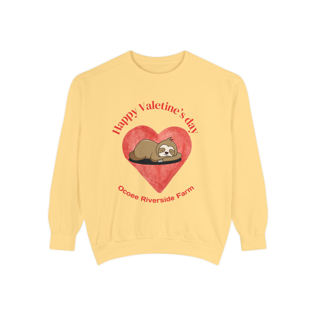 Sloth Hoodie - Valentine's Day Heart