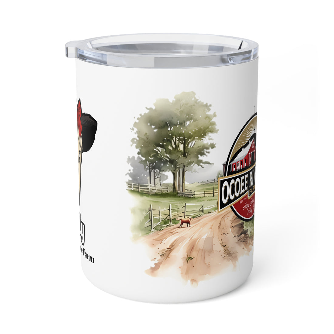 Rustic Farmhouse Insulated Coffee Mug - 10oz with Whimsical Artwork