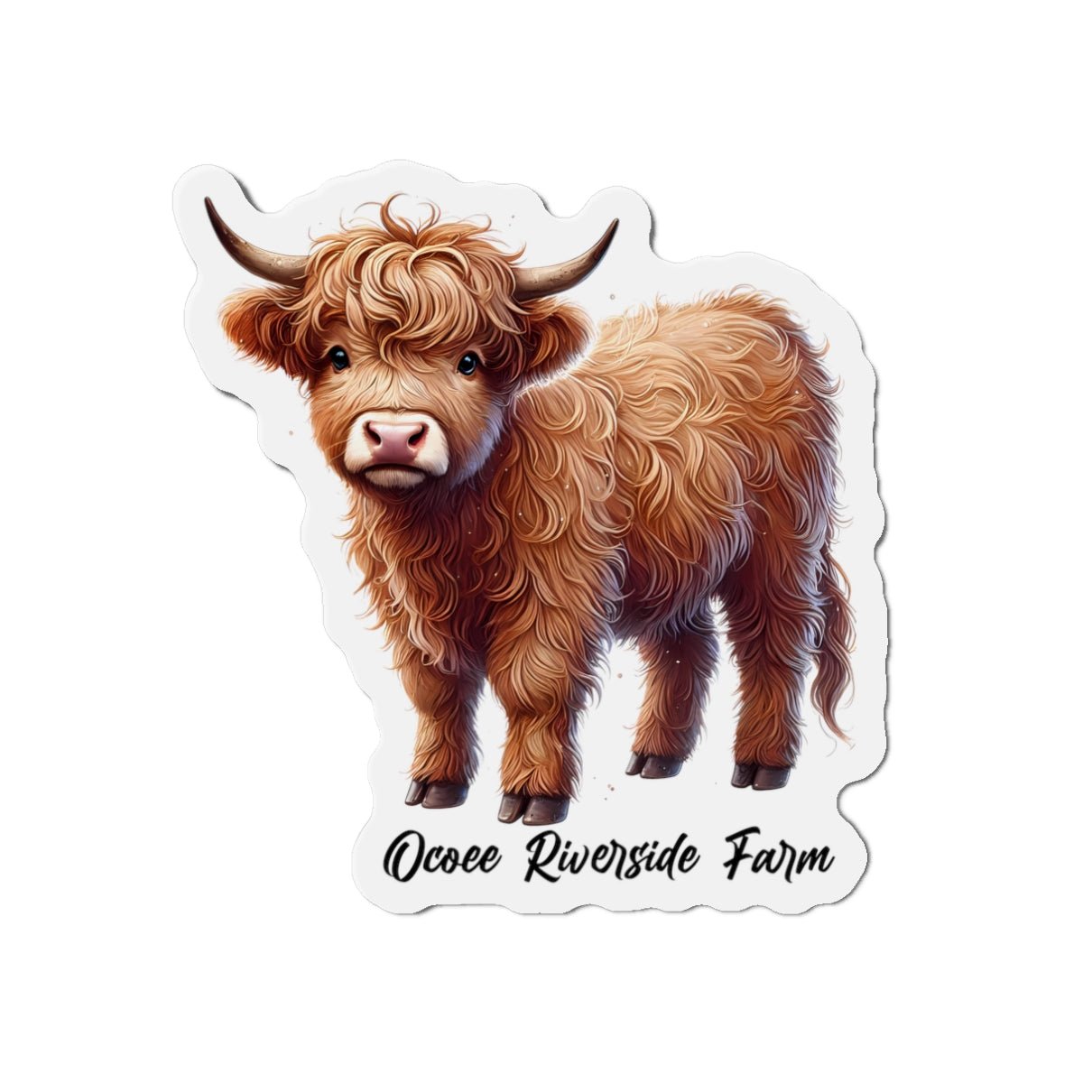 Highland Cow Die-Cut Magnet