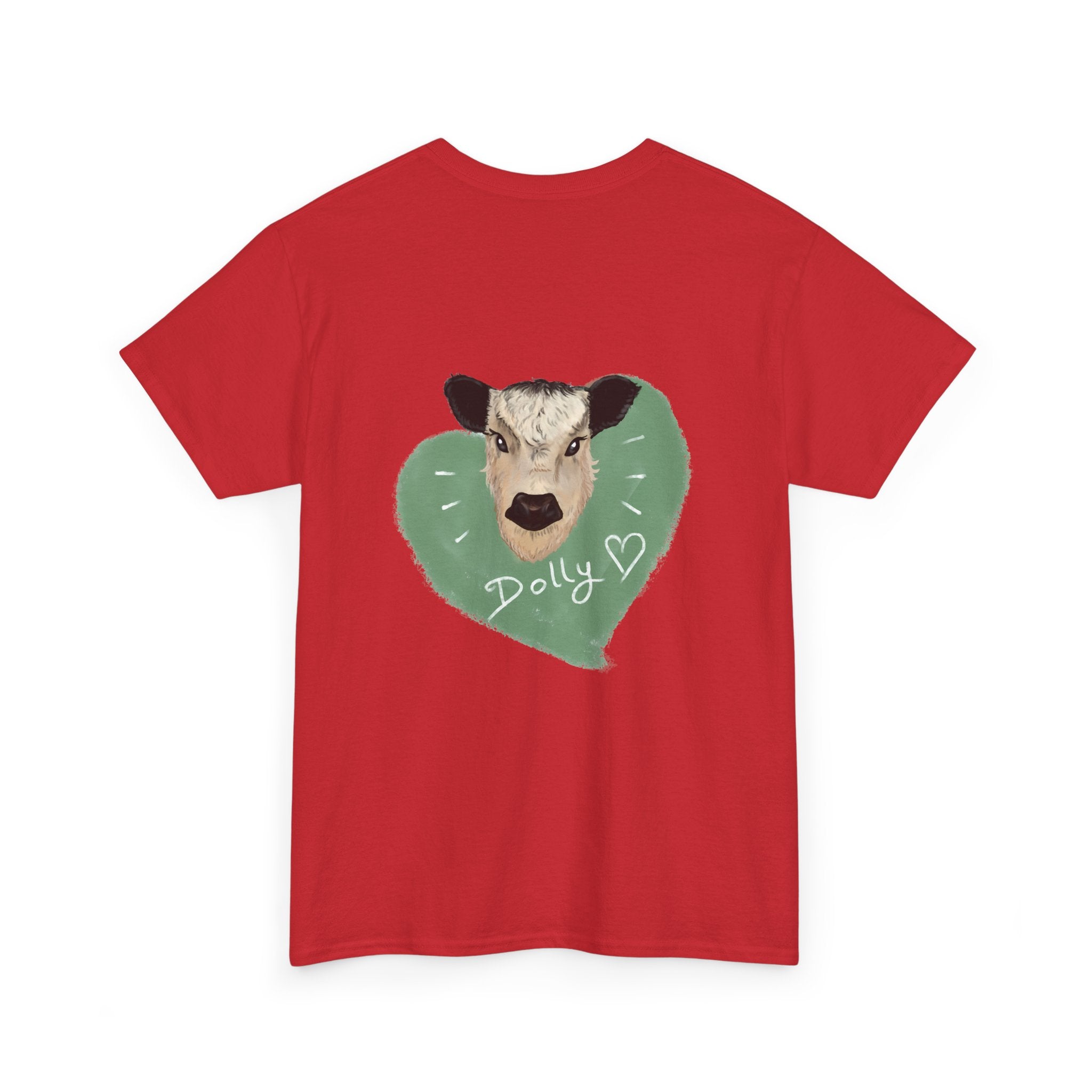 Dolly Cow Unisex Heavy Cotton Tee - Cute Farm Animal Graphic T-Shirt